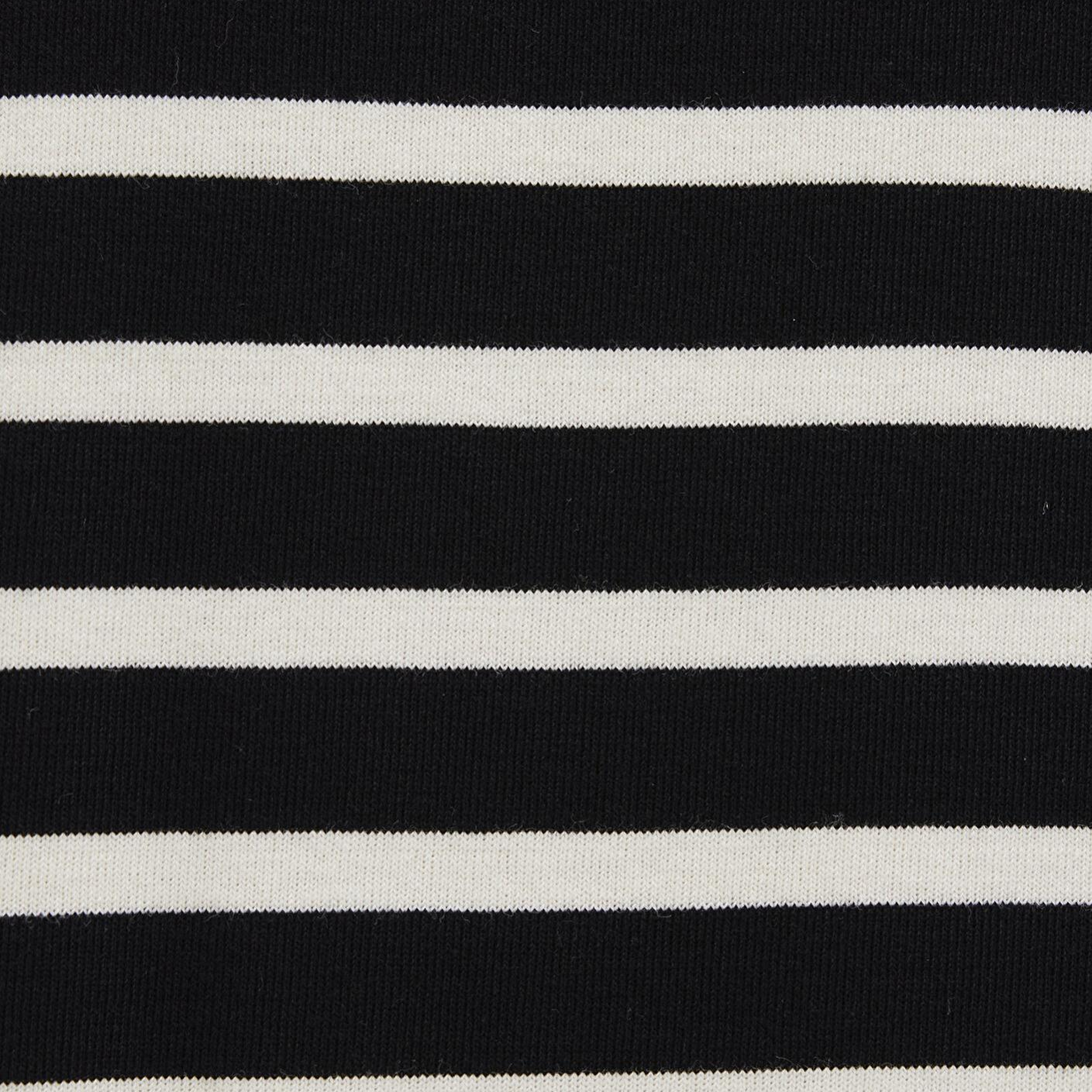 Mavi Mavi Black Ekru Çizgili Siyah Tişört Loose Fit / Bol Rahat Kesim 0612860-70057