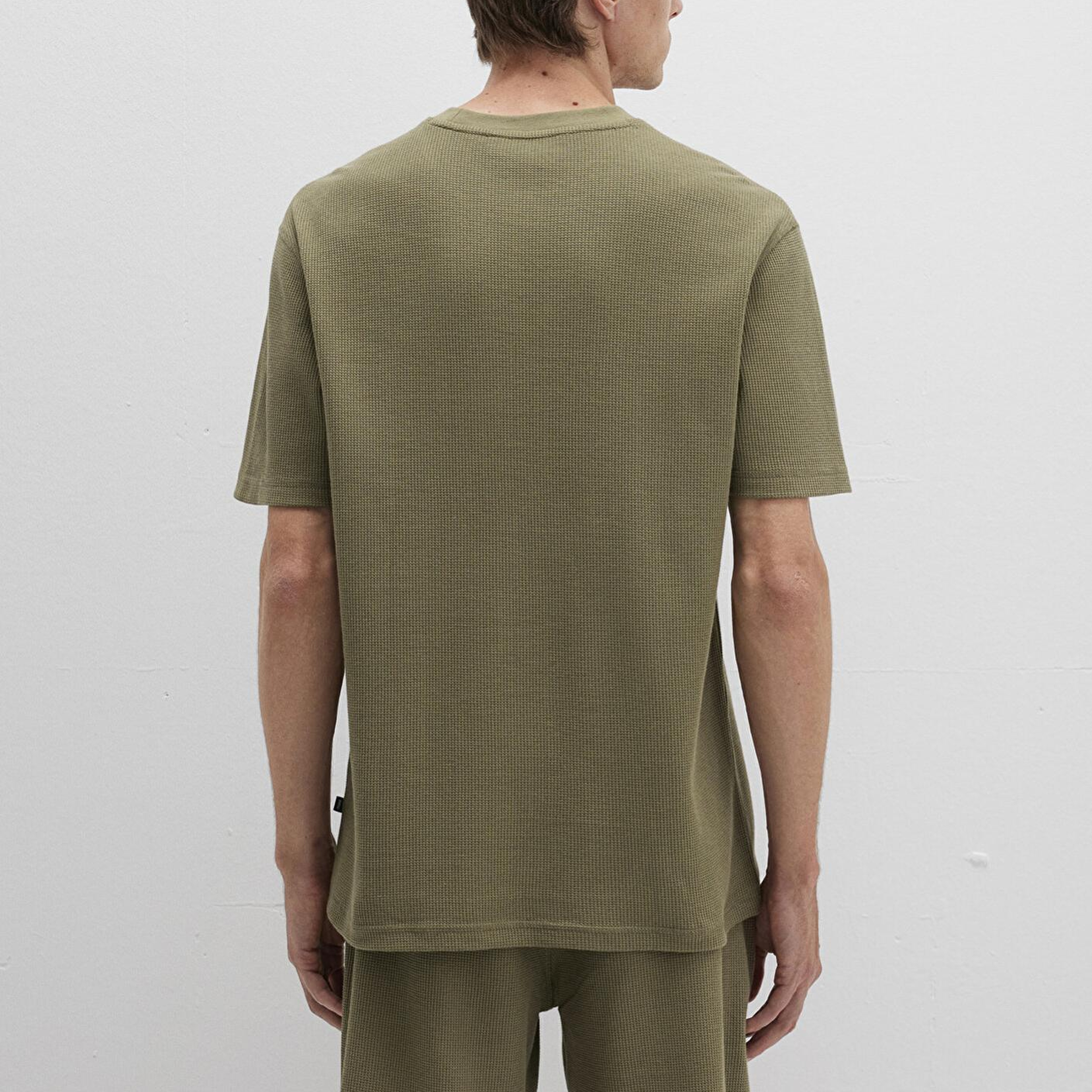 Mavi Dokulu Haki Basic Tişört Loose Fit / Bol Rahat Kesim 0612829-71816