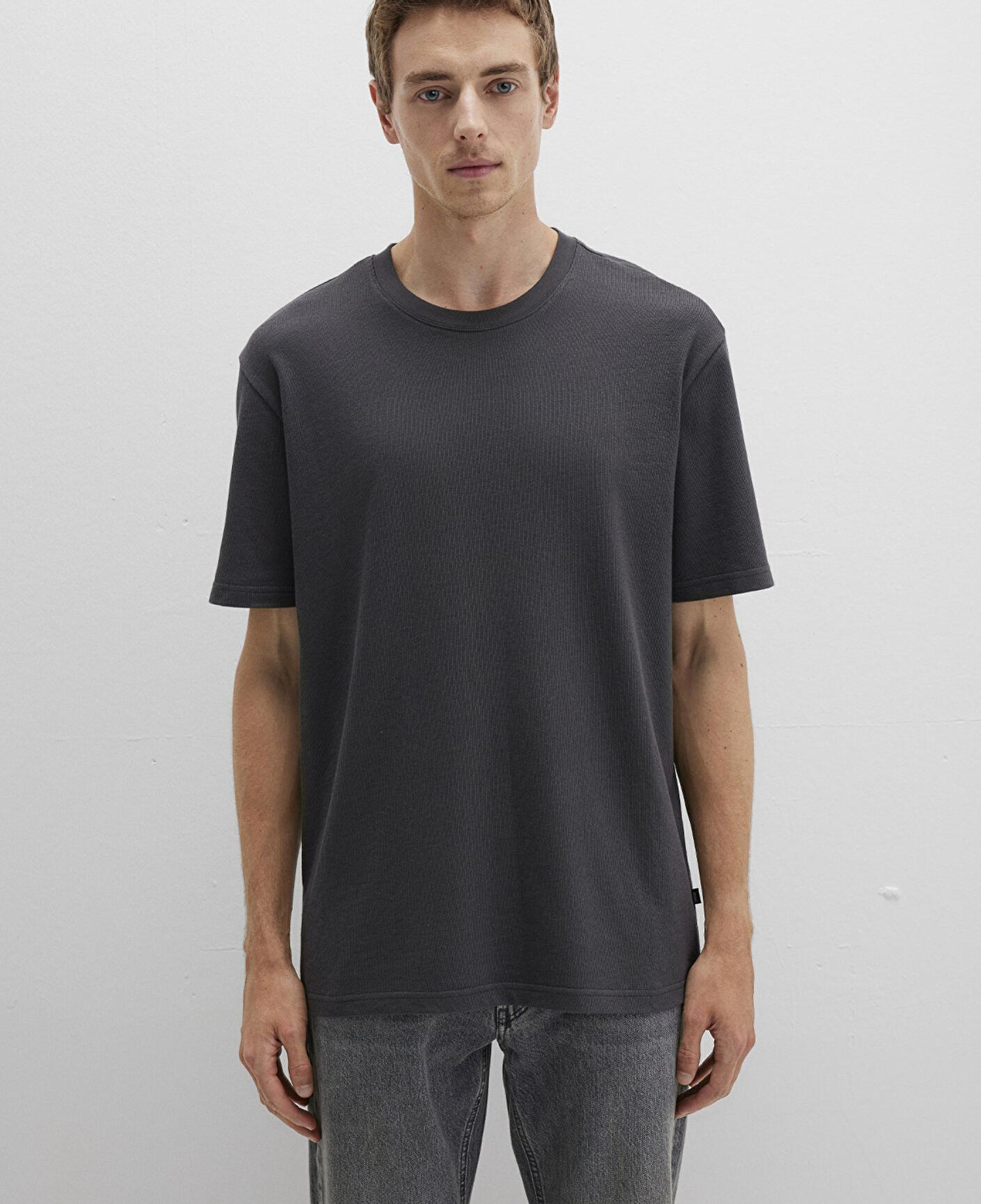 Mavi Antrasit Basic Tişört Loose Fit / Bol Rahat Kesim 0612823-80106