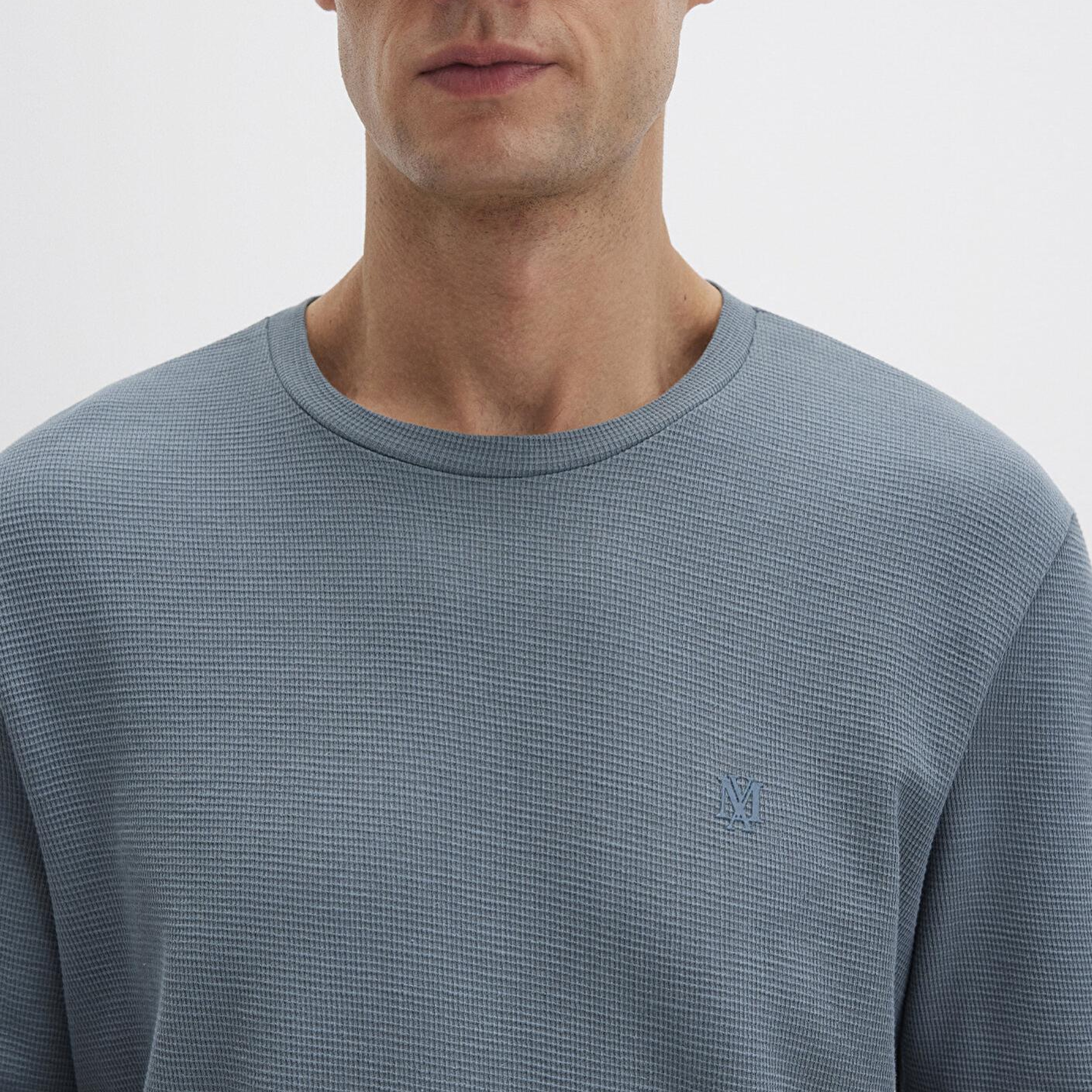 Mavi Uzun Kollu Yeşil Basic Tişört Slim Fit / Dar Kesim 065755-80889