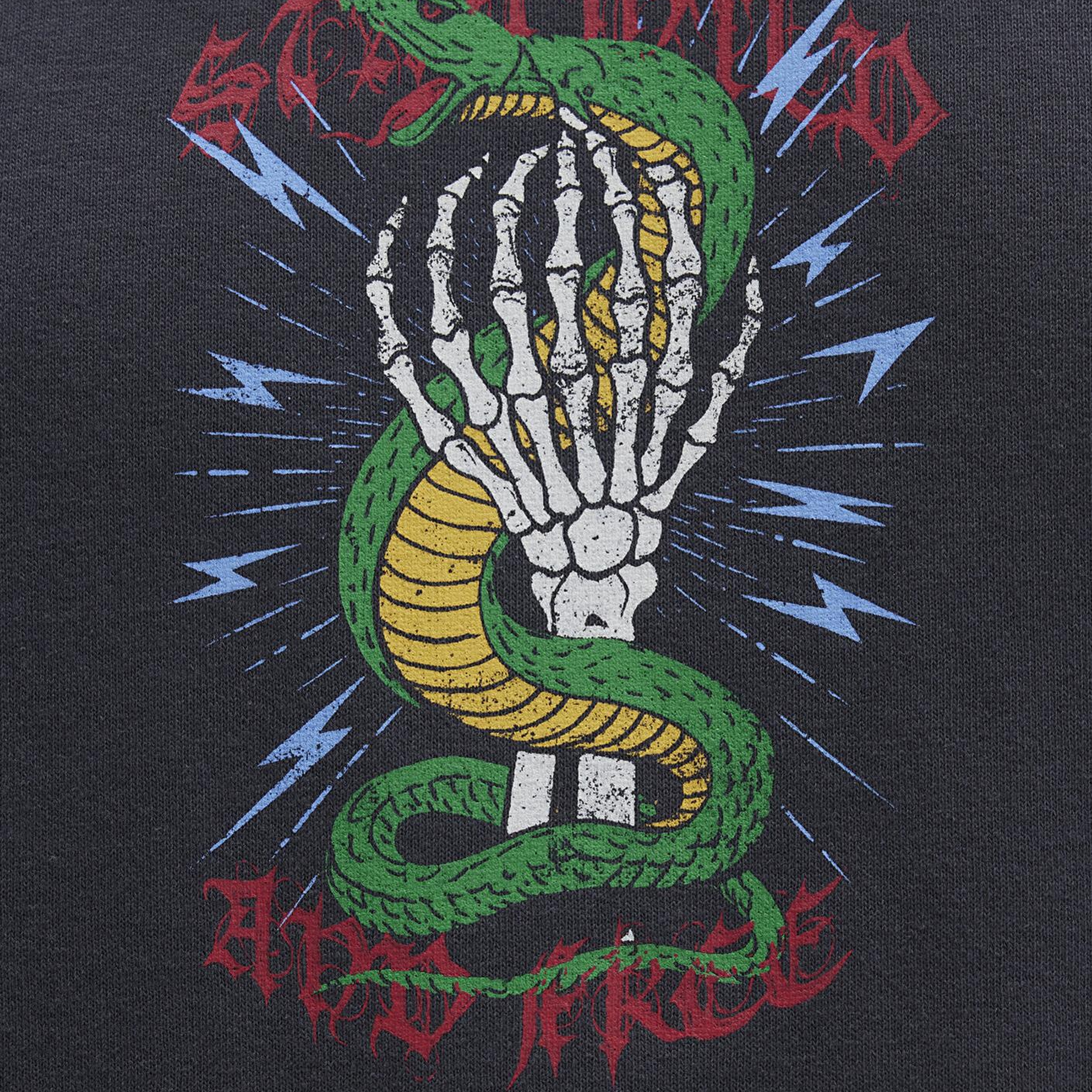 Mavi Sırt Baskılı Antrasit Tişört Loose Fit / Bol Rahat Kesim 0612929-80106