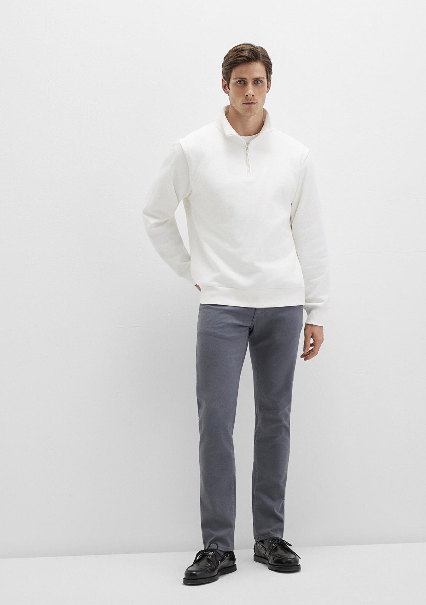 Mavi Jake Sisli Gri Gabardin Pantolon 0042290683