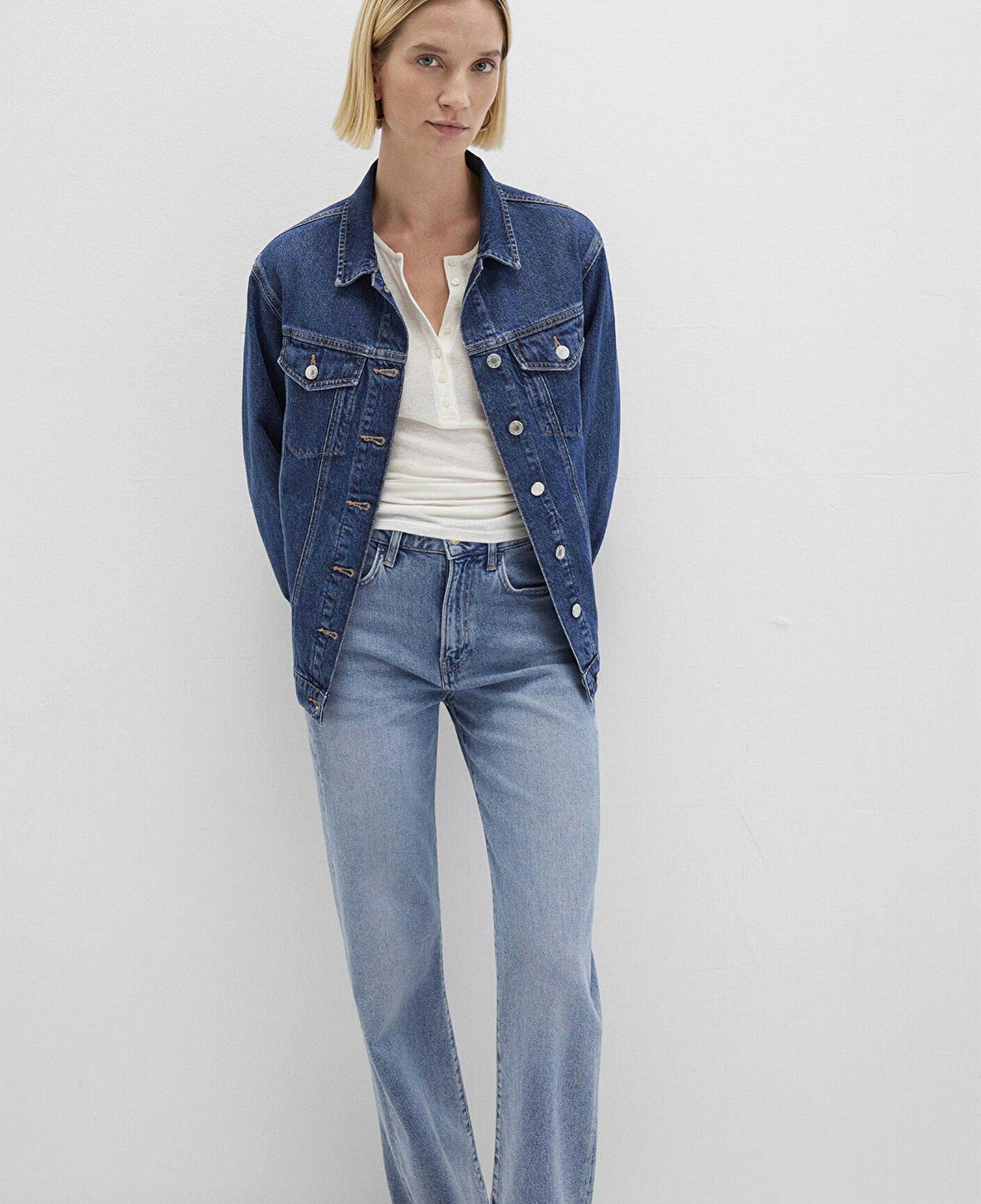 Mavi Karla 90lar Koyu Mavi Jean Ceket 110154-91001