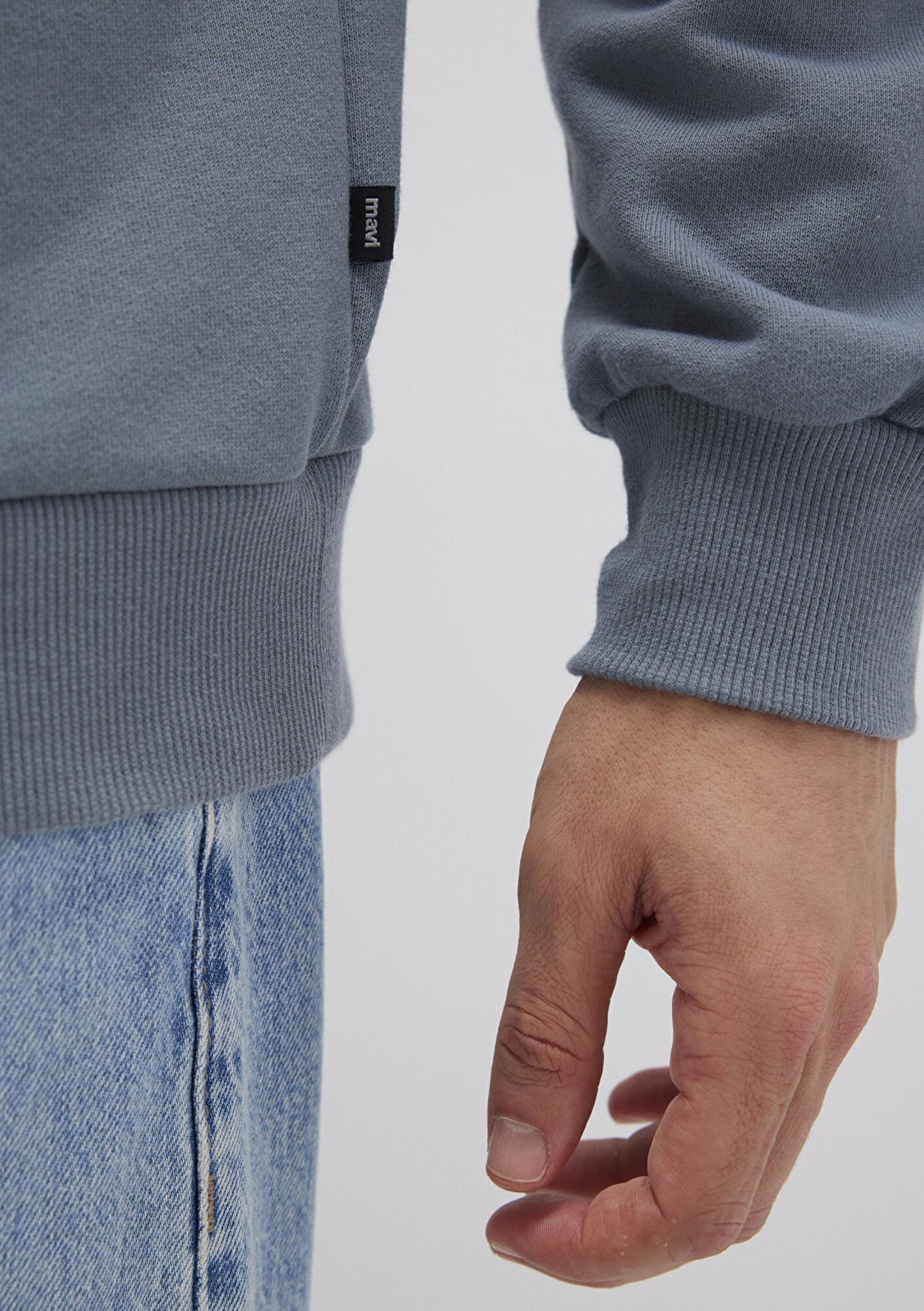 Mavi Bisiklet Yaka Gri Sweatshirt 0S10457-80889