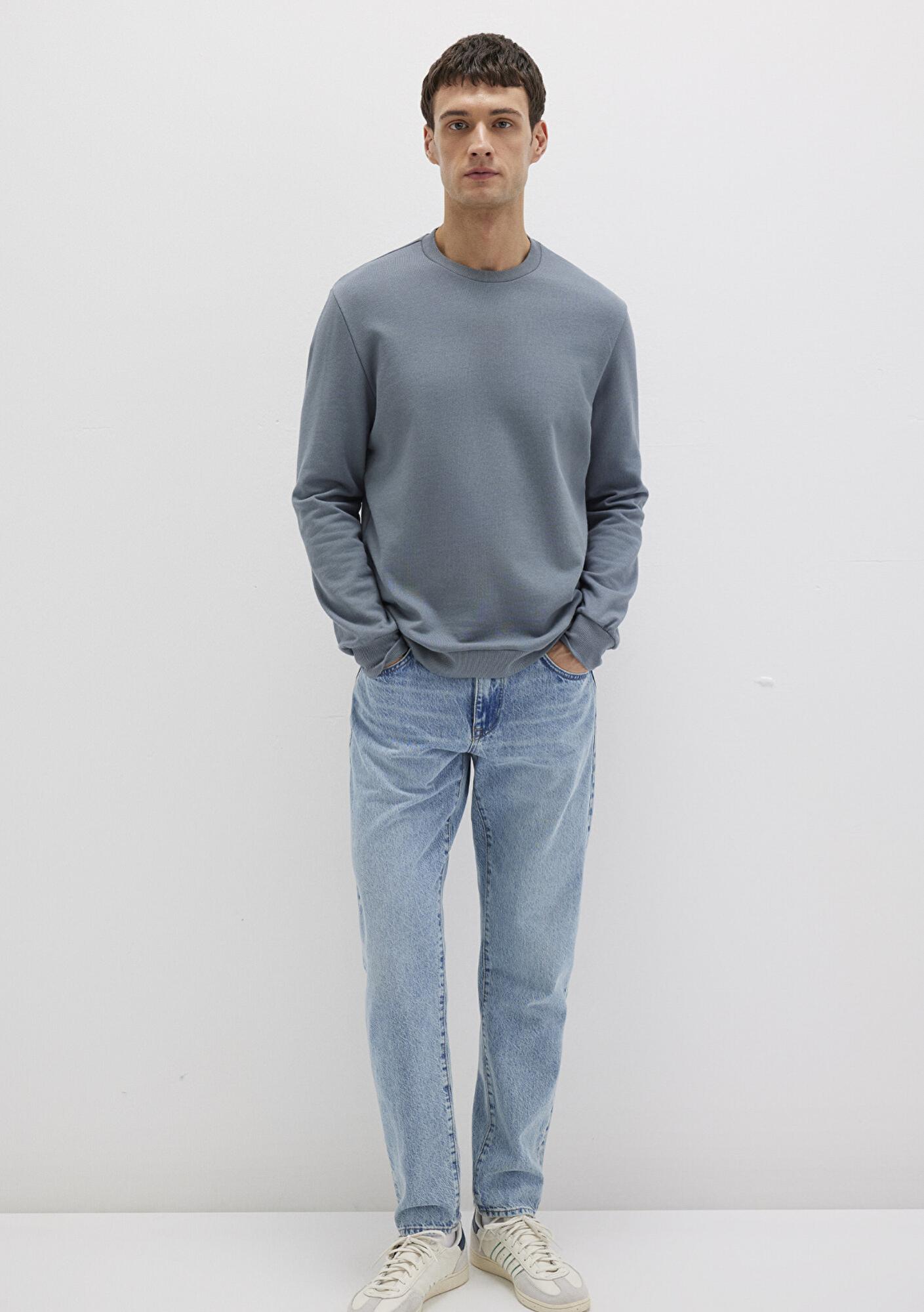 Mavi Bisiklet Yaka Gri Sweatshirt 0S10457-80889