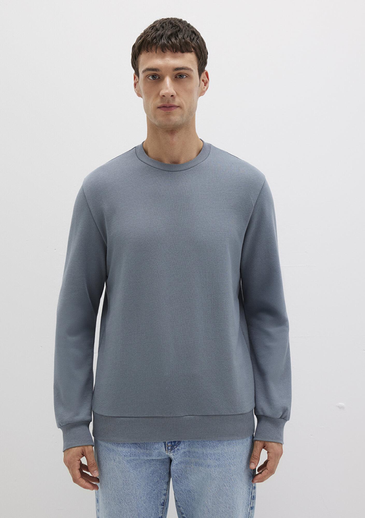 Mavi Bisiklet Yaka Gri Sweatshirt 0S10457-80889