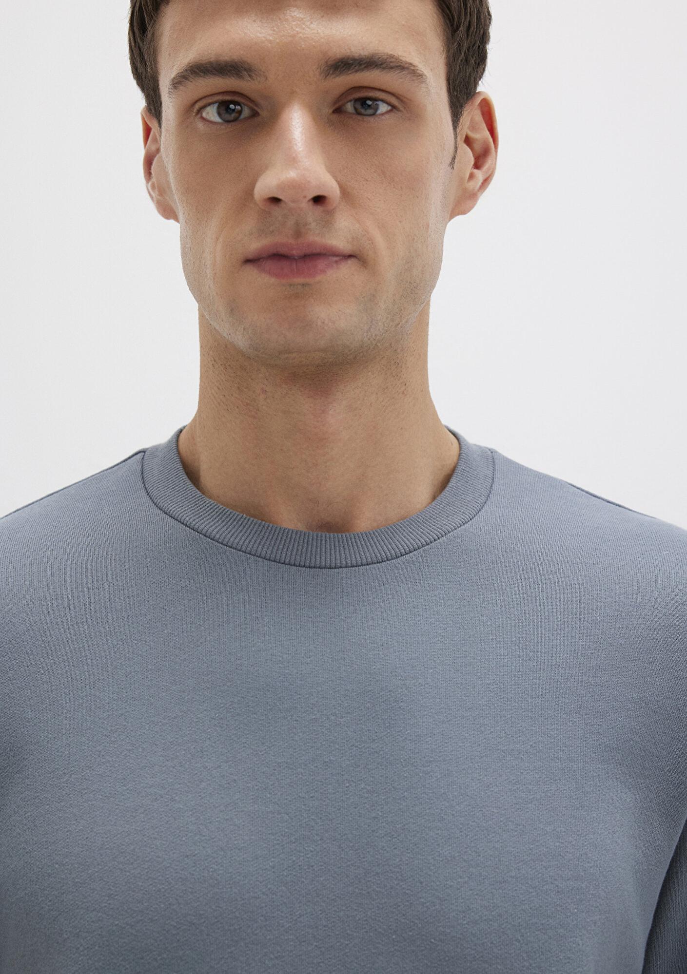 Mavi Bisiklet Yaka Gri Sweatshirt 0S10457-80889