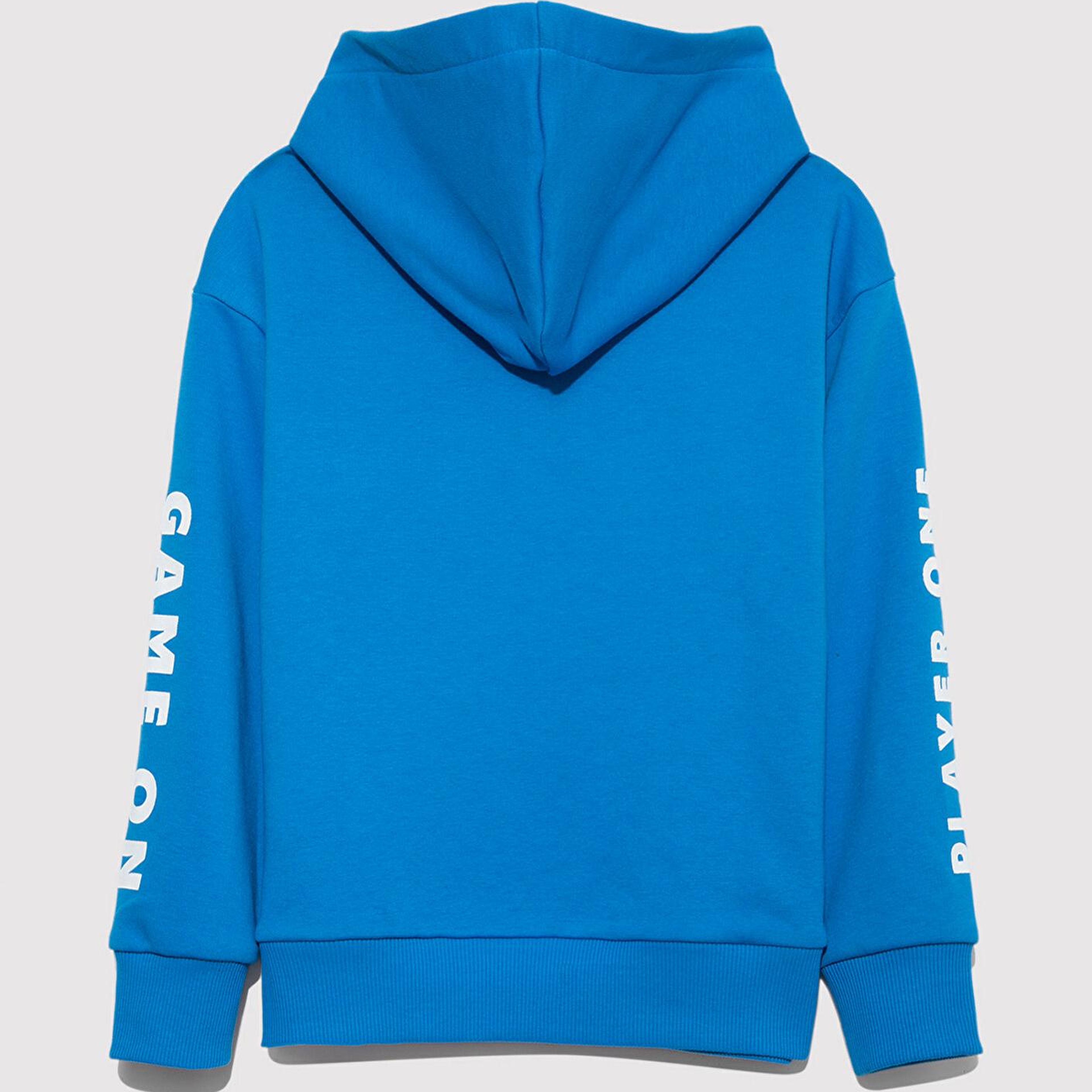 Mavi PlayStation Baskılı Kapüşonlu Mavi Sweatshirt 6S10131-70772