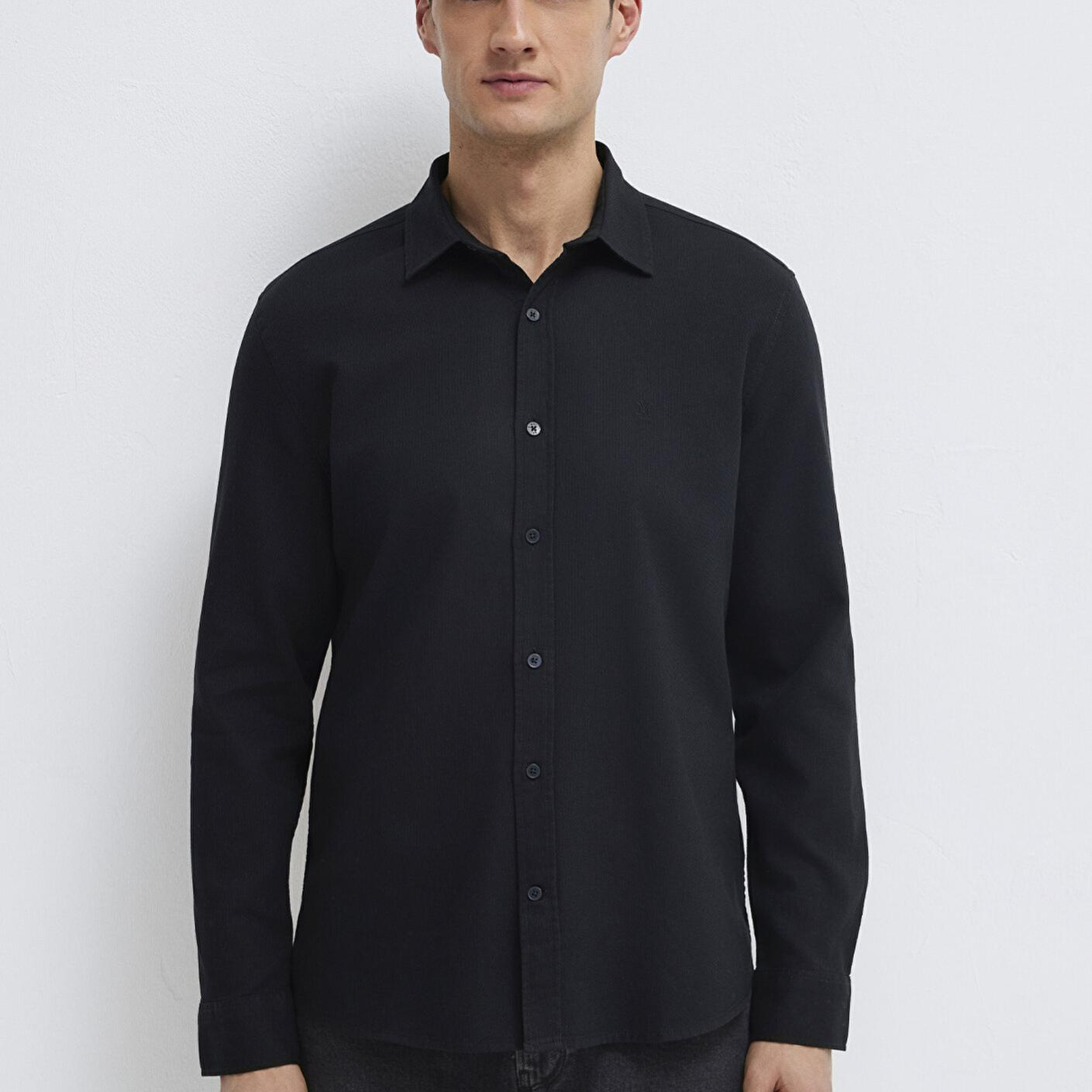 Mavi Siyah Gömlek Slim Fit / Dar Kesim 0211656-900