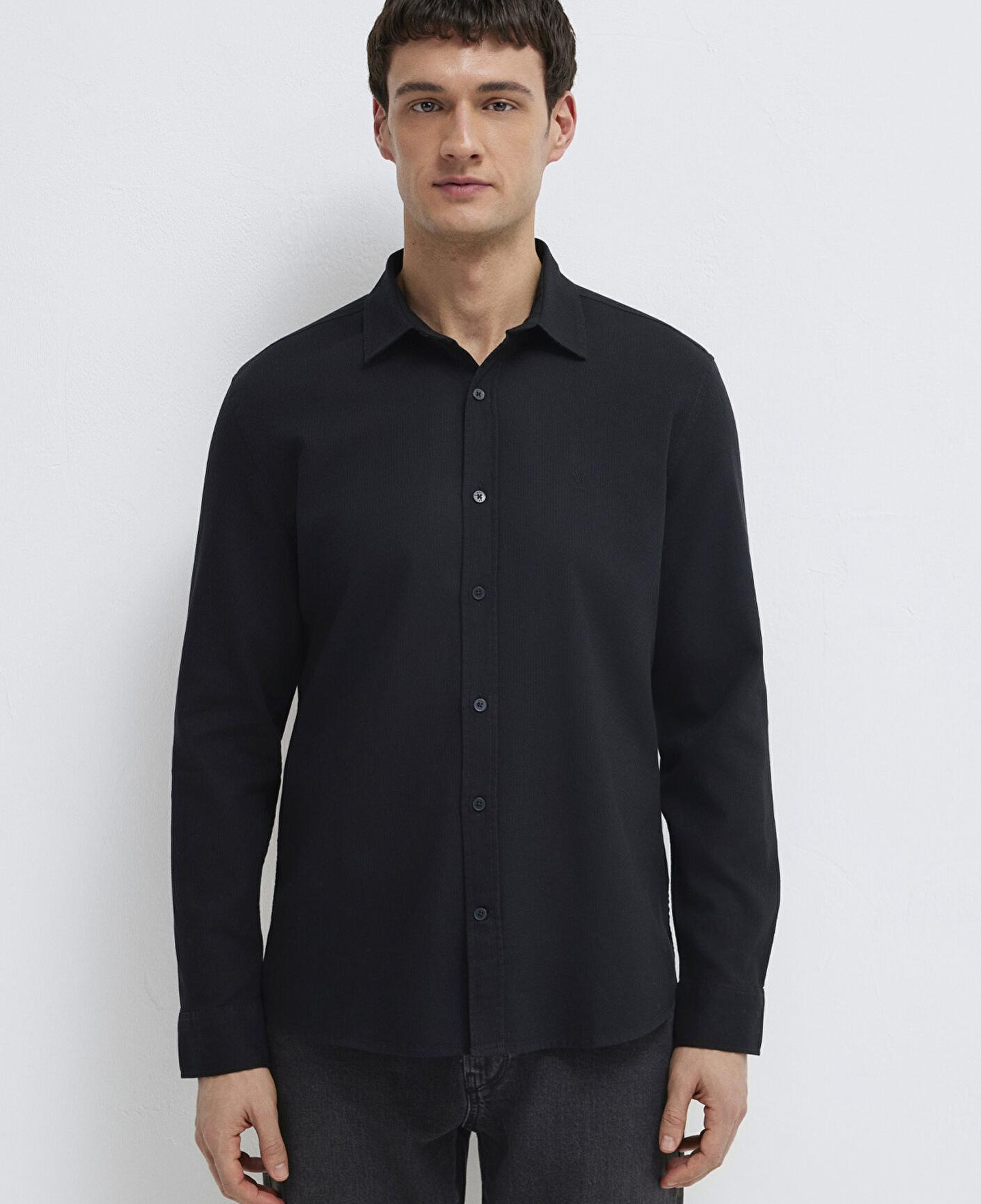 Mavi Siyah Gömlek Slim Fit / Dar Kesim 0211656-900