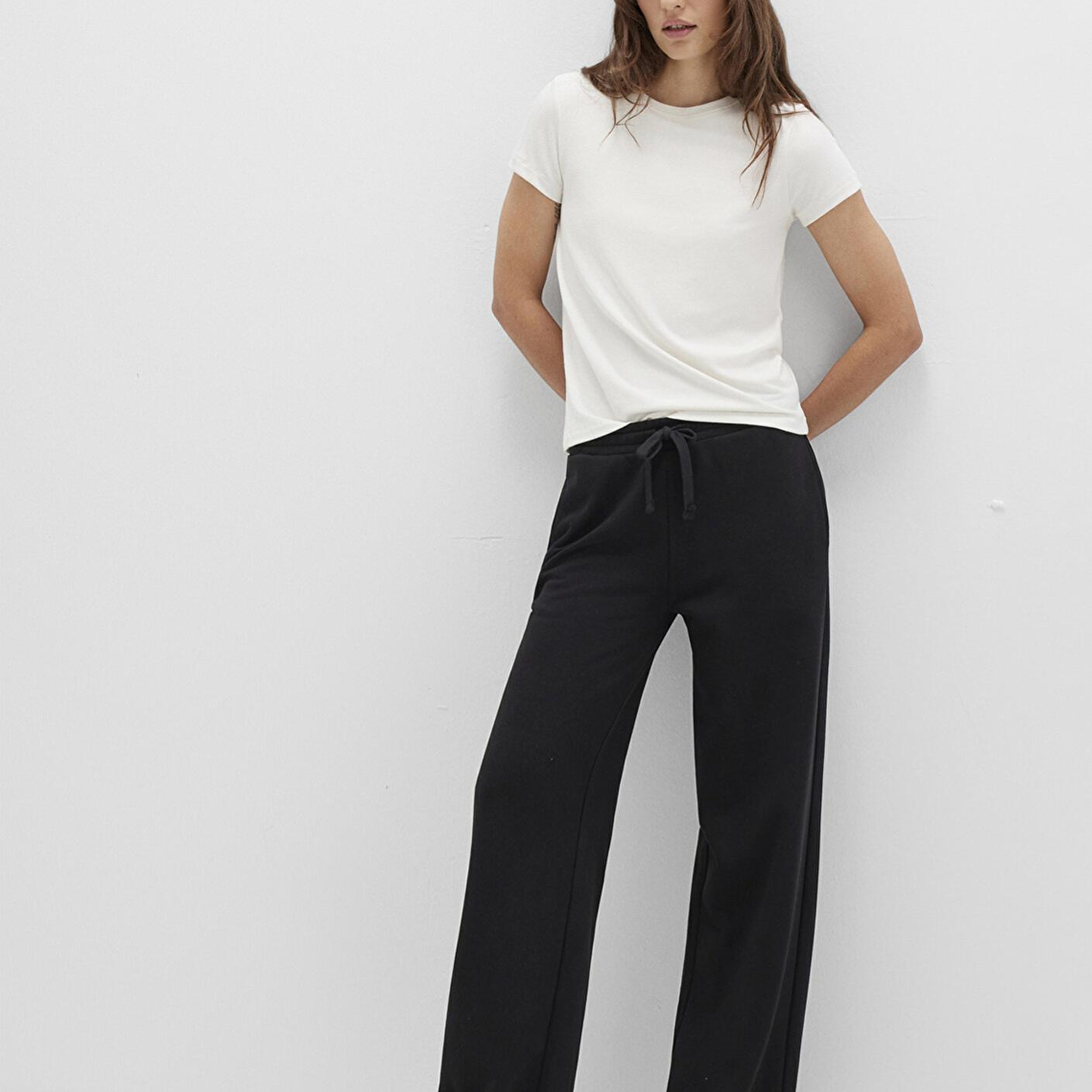 Mavi Geniş Paça Siyah Basic Eşofman Altı 1011057-900