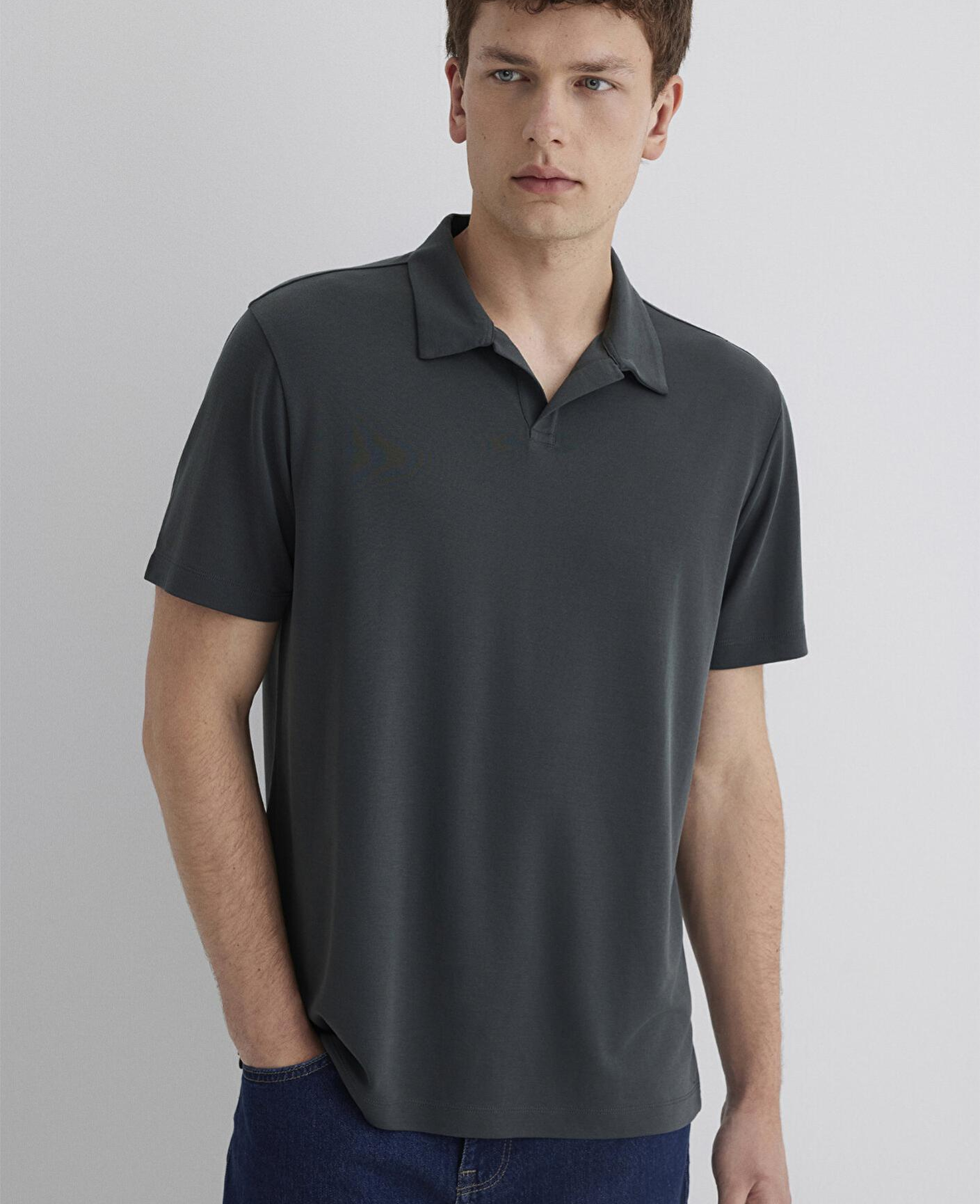 Mavi Yeşil (TENCEL™) Polo Tişört Regular Fit / Normal Kesim 0613008-85370