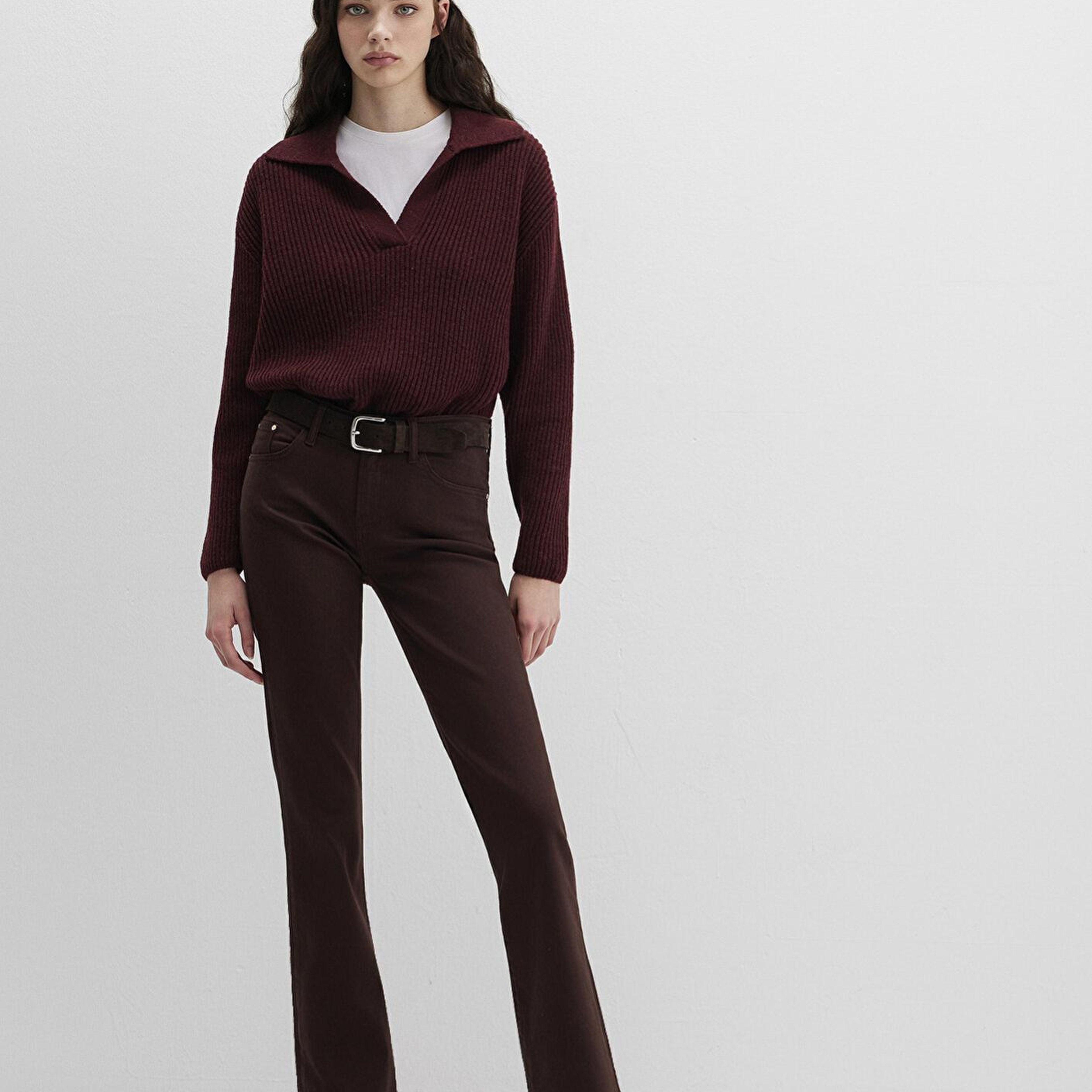 Mavi Molly Kahverengi Gabardin Pantolon 1013691199