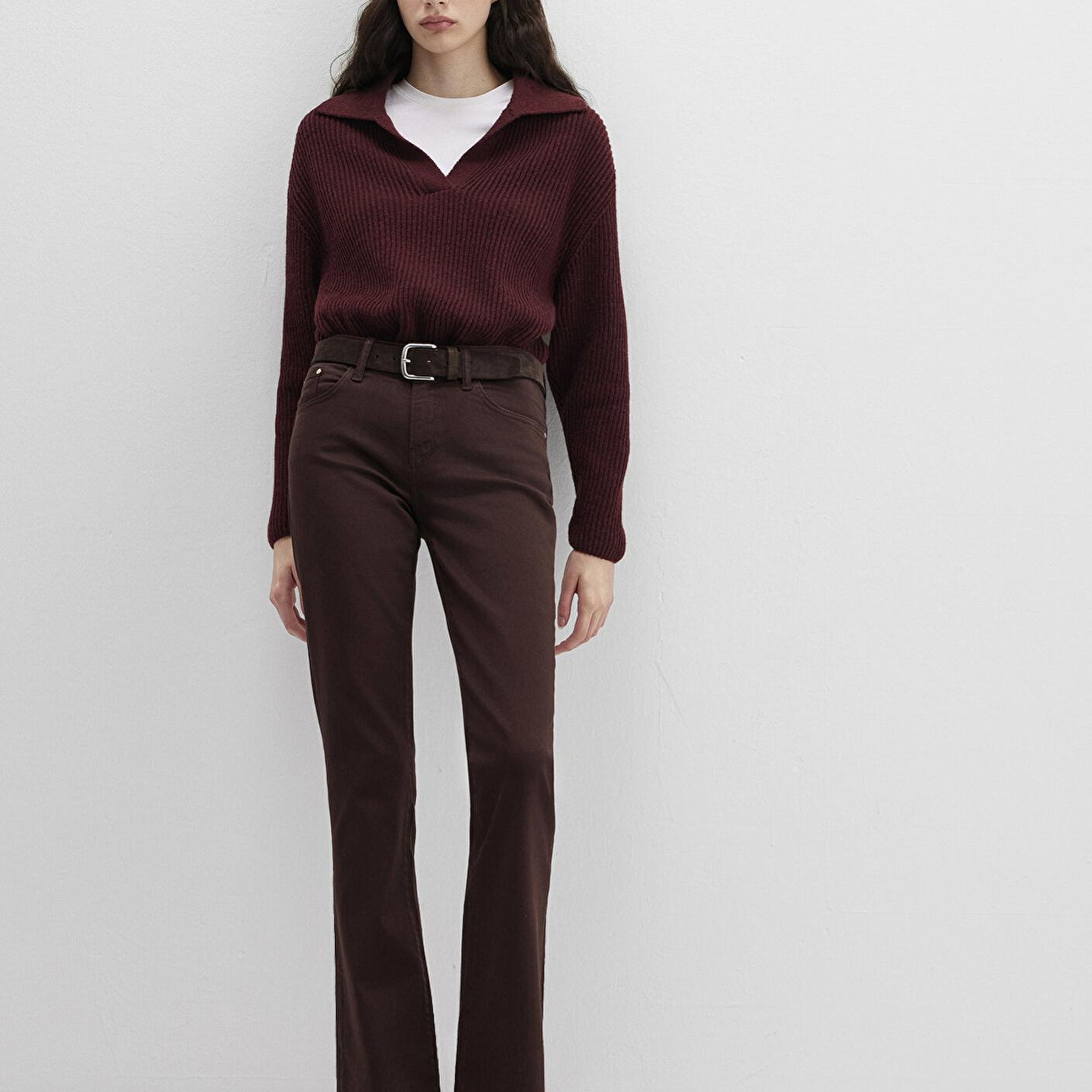 Mavi Molly Kahverengi Gabardin Pantolon 1013691199