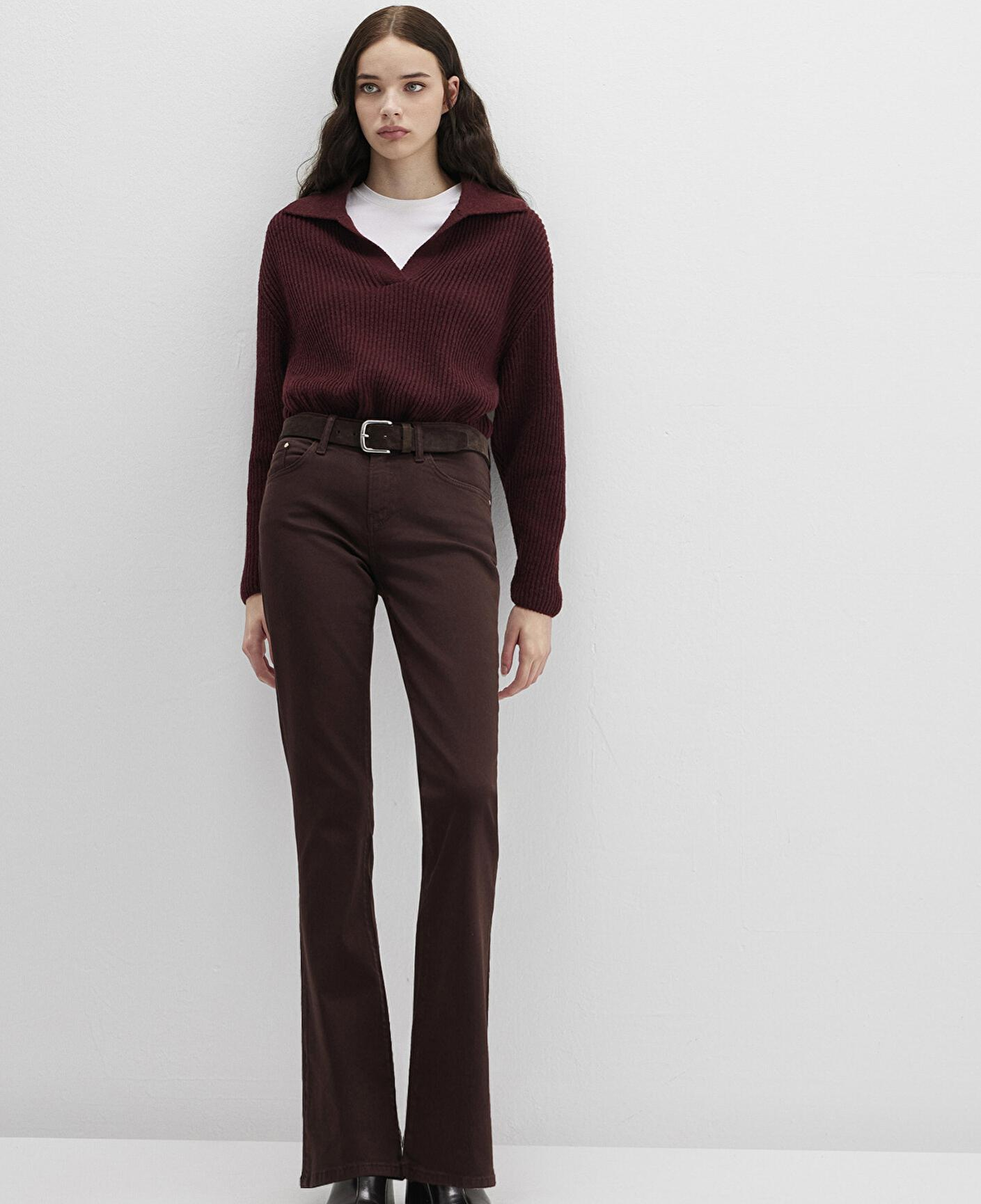 Mavi Molly Kahverengi Gabardin Pantolon 1013691199