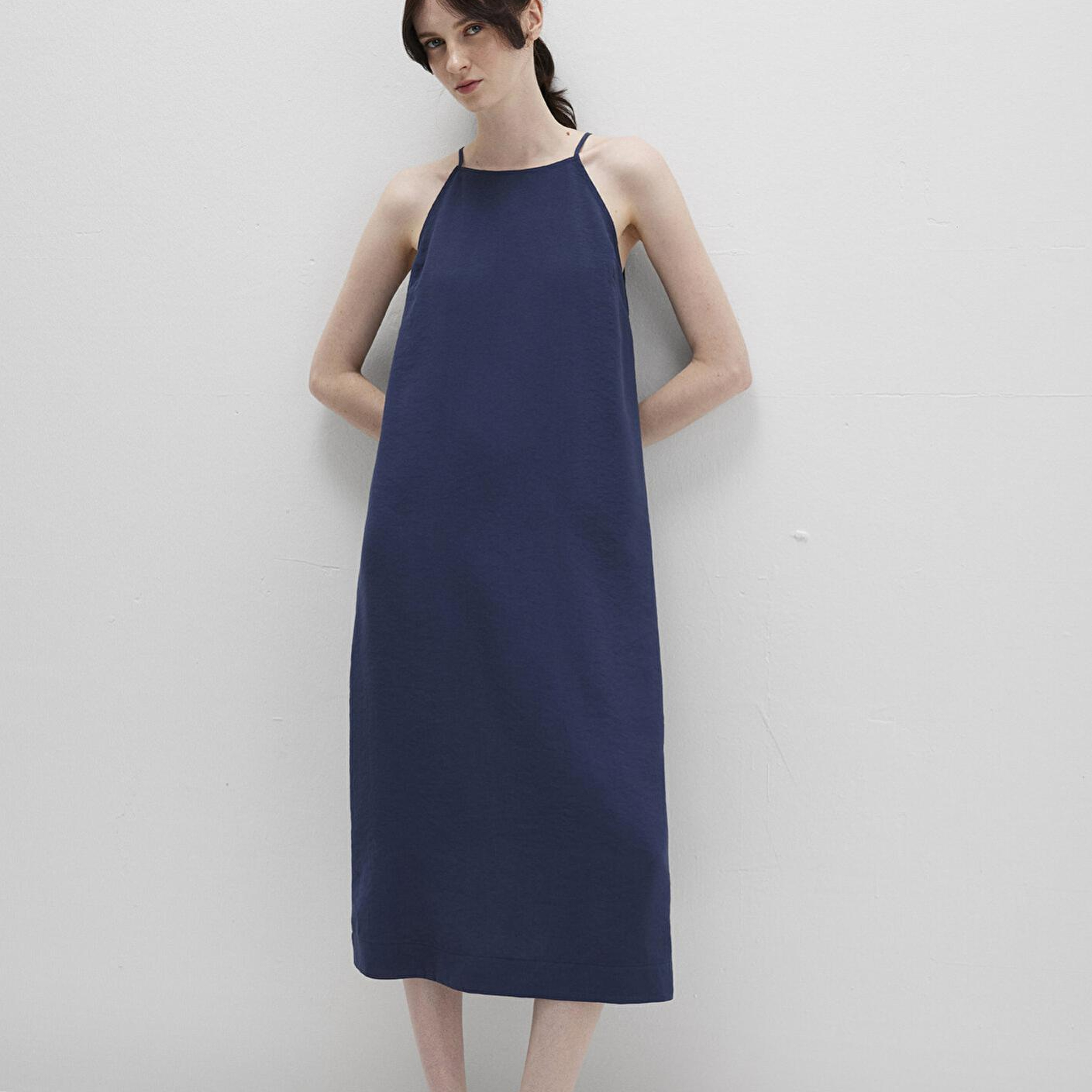 Mavi Askılı Lacivert Elbise 1310770-70487