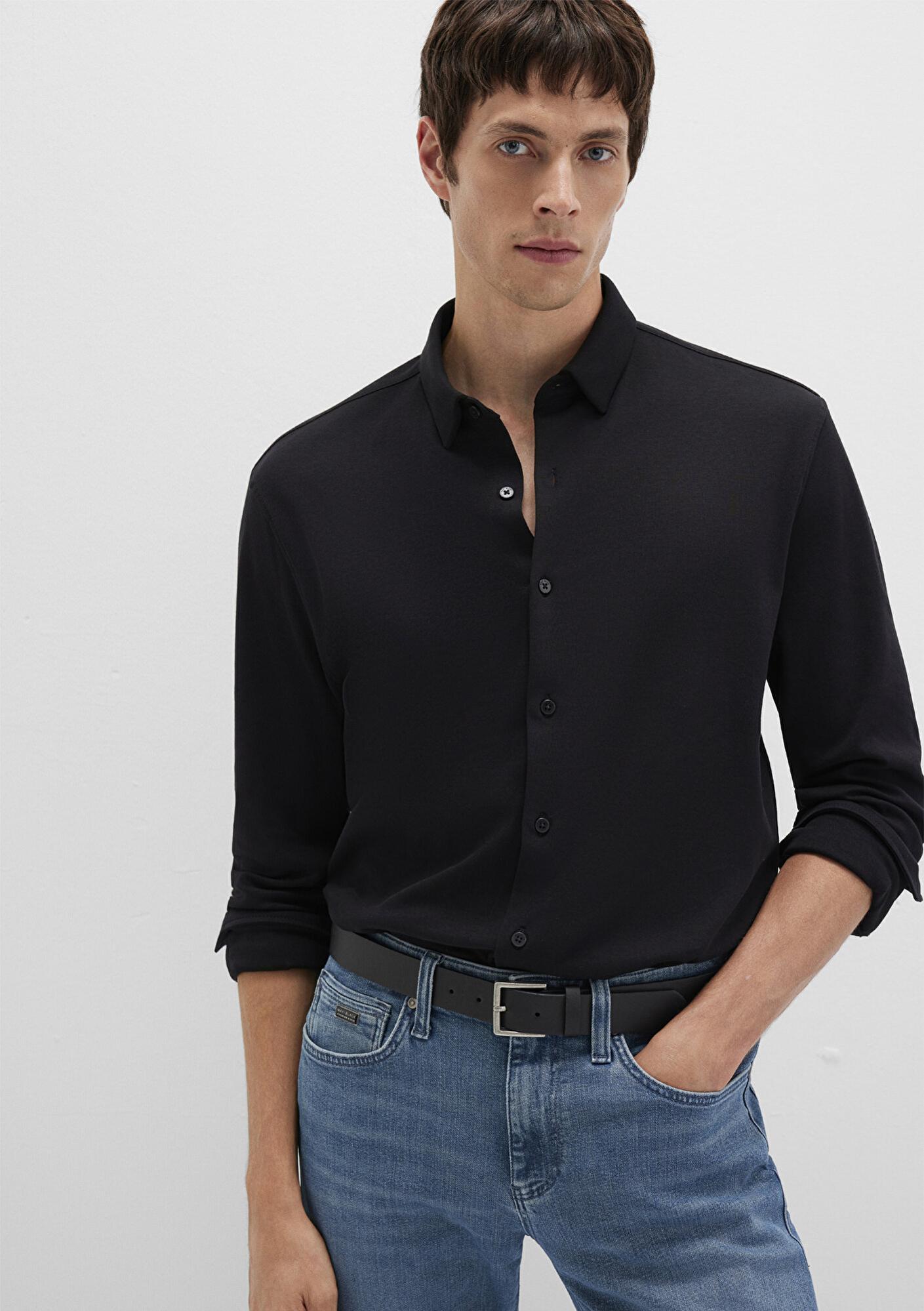 Mavi Mavi Black Siyah Gömlek Slim Fit / Dar Kesim 0211758-900