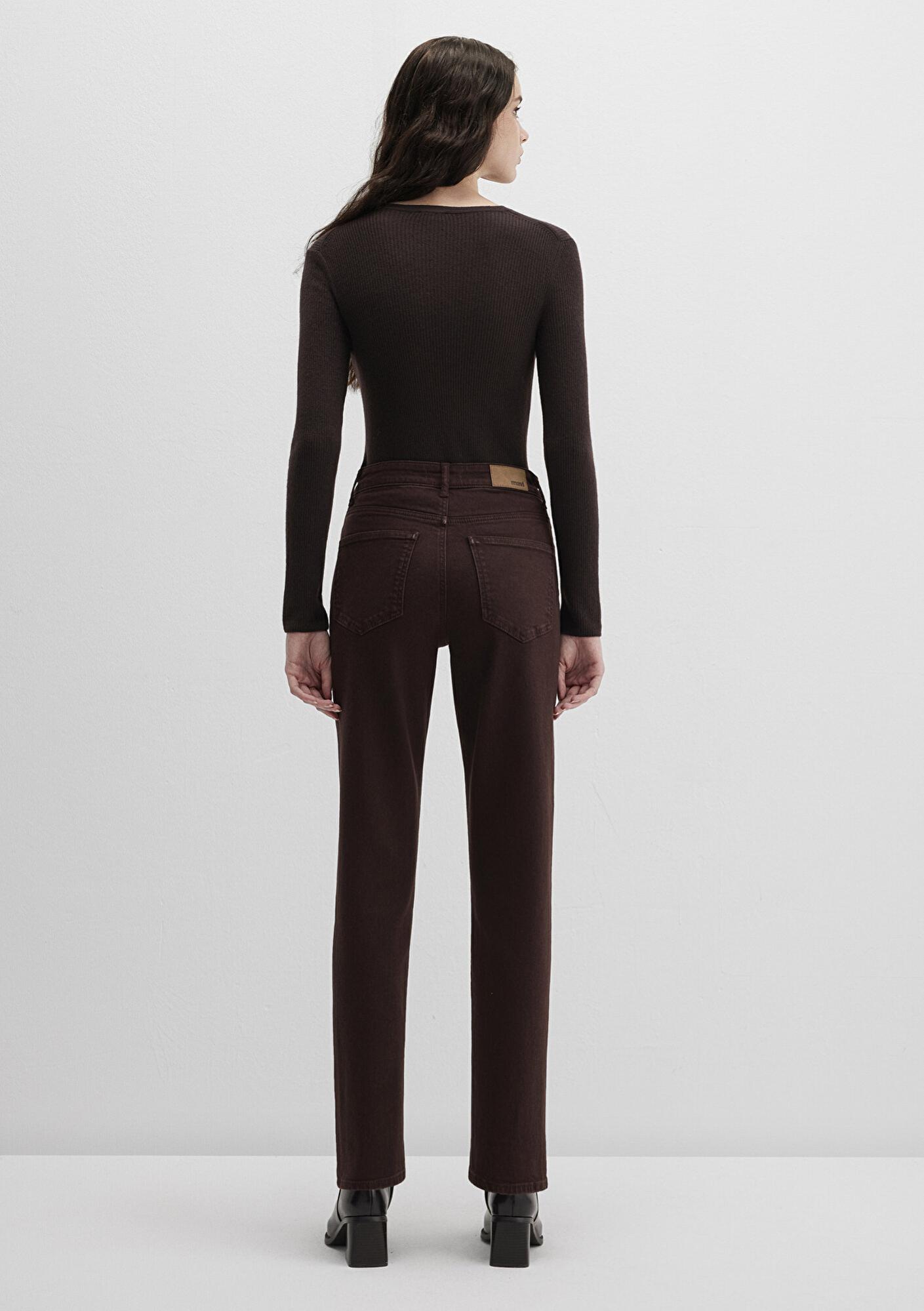 Mavi New York Kahverengi Gabardin Pantolon 101441-91340