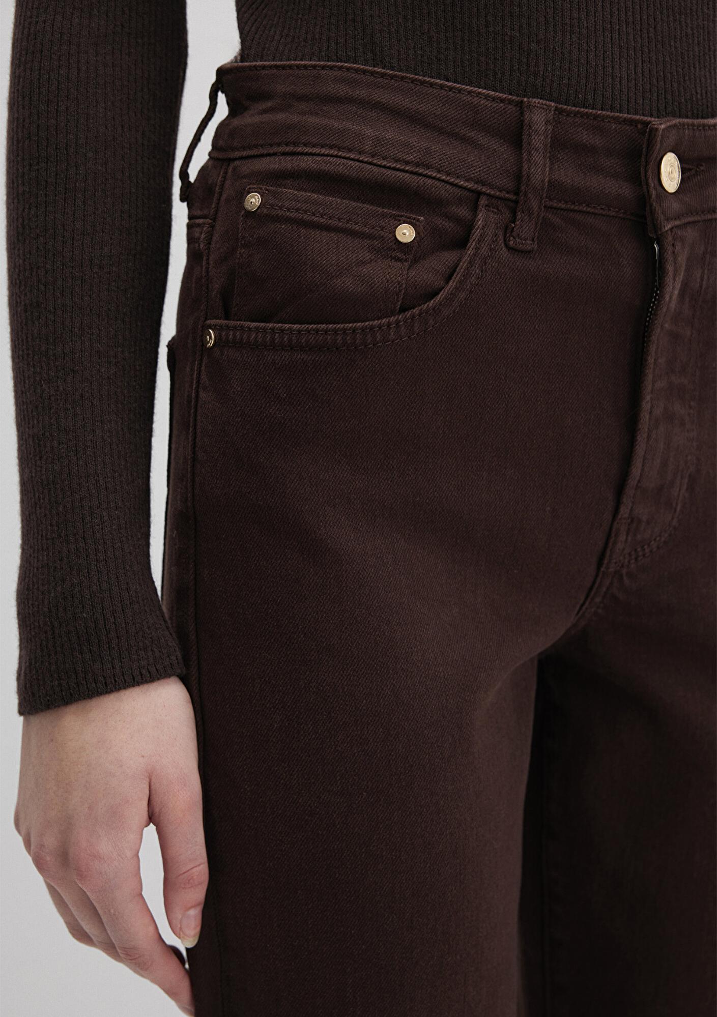 Mavi New York Kahverengi Gabardin Pantolon 101441-91340