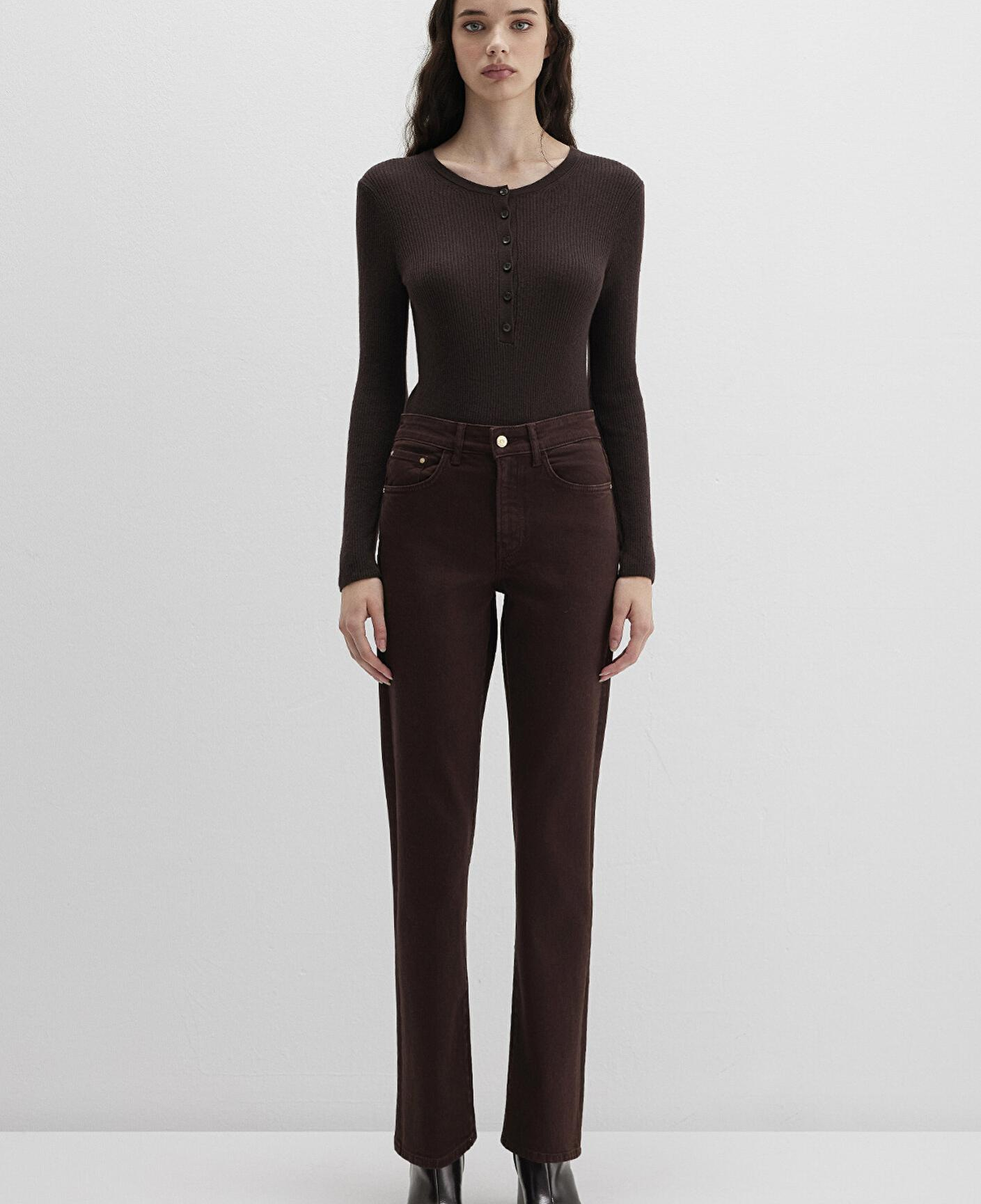 Mavi New York Kahverengi Gabardin Pantolon 101441-91340