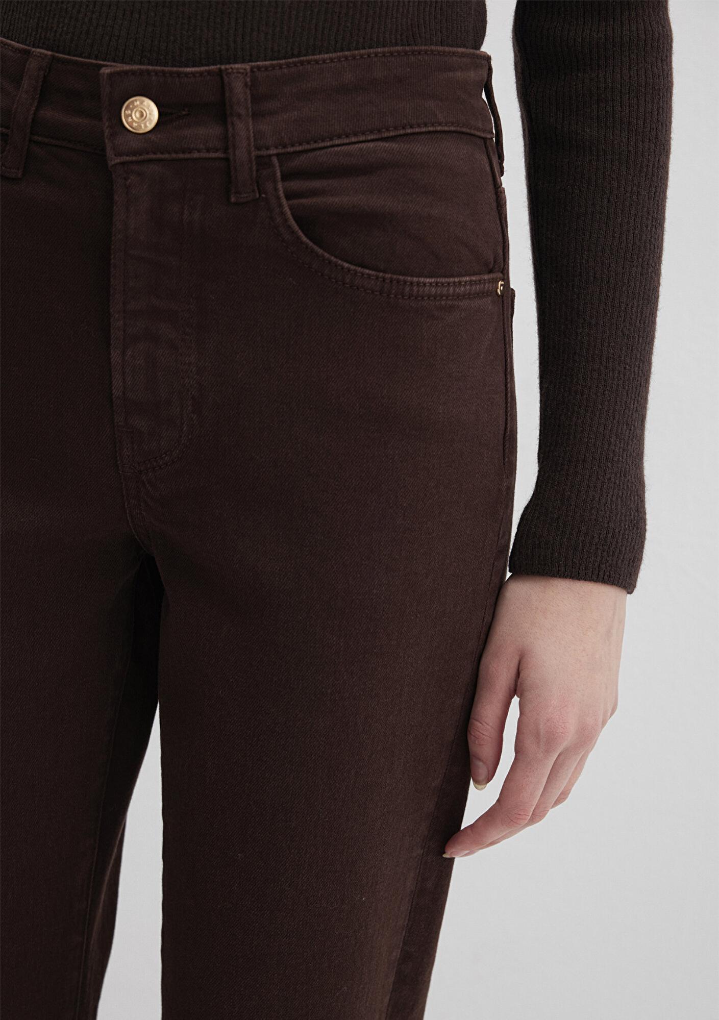 Mavi New York Kahverengi Gabardin Pantolon 101441-91340