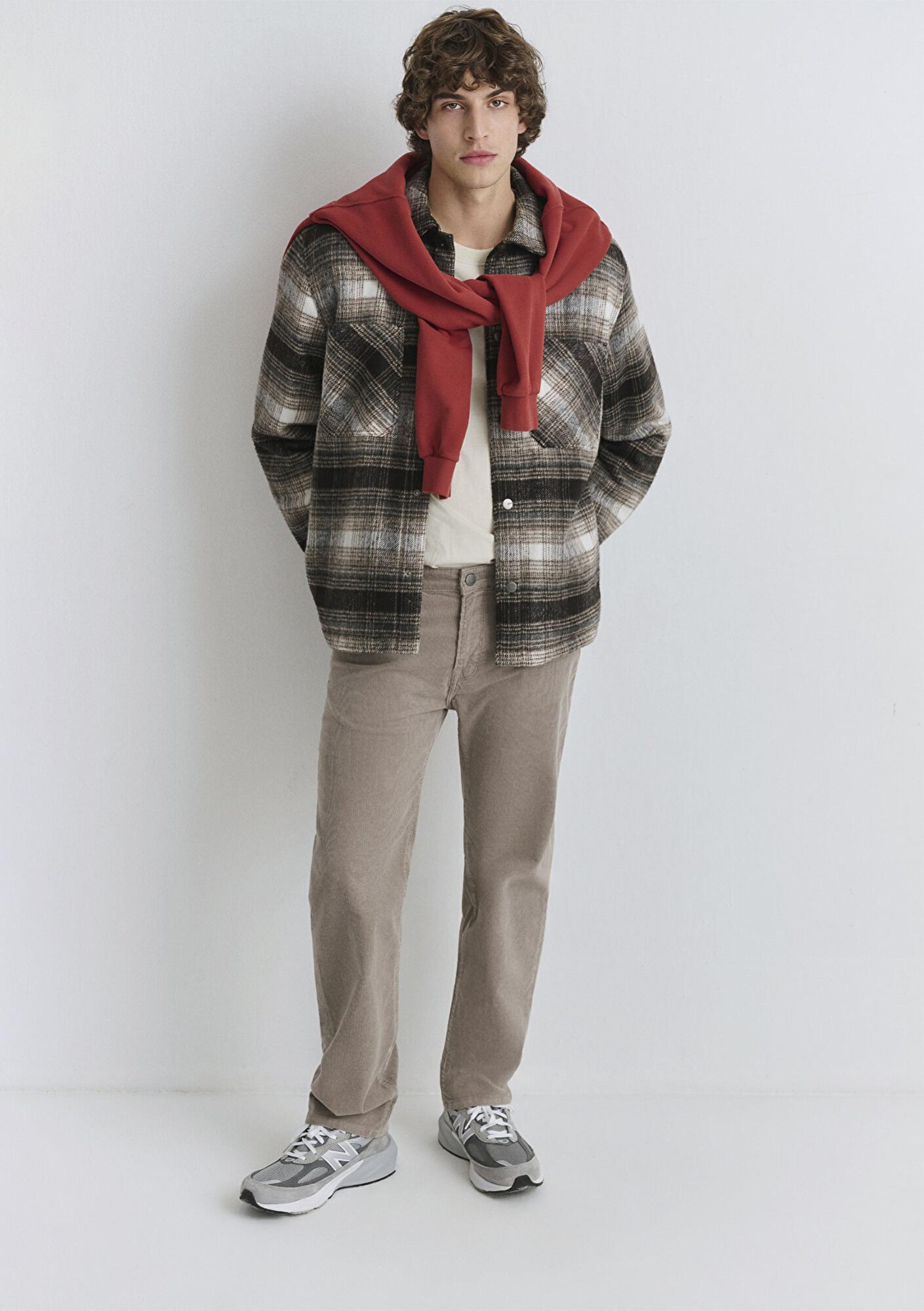 Mavi Lisbon Açık Kahverengi Kadife Pantolon 0010039-85648