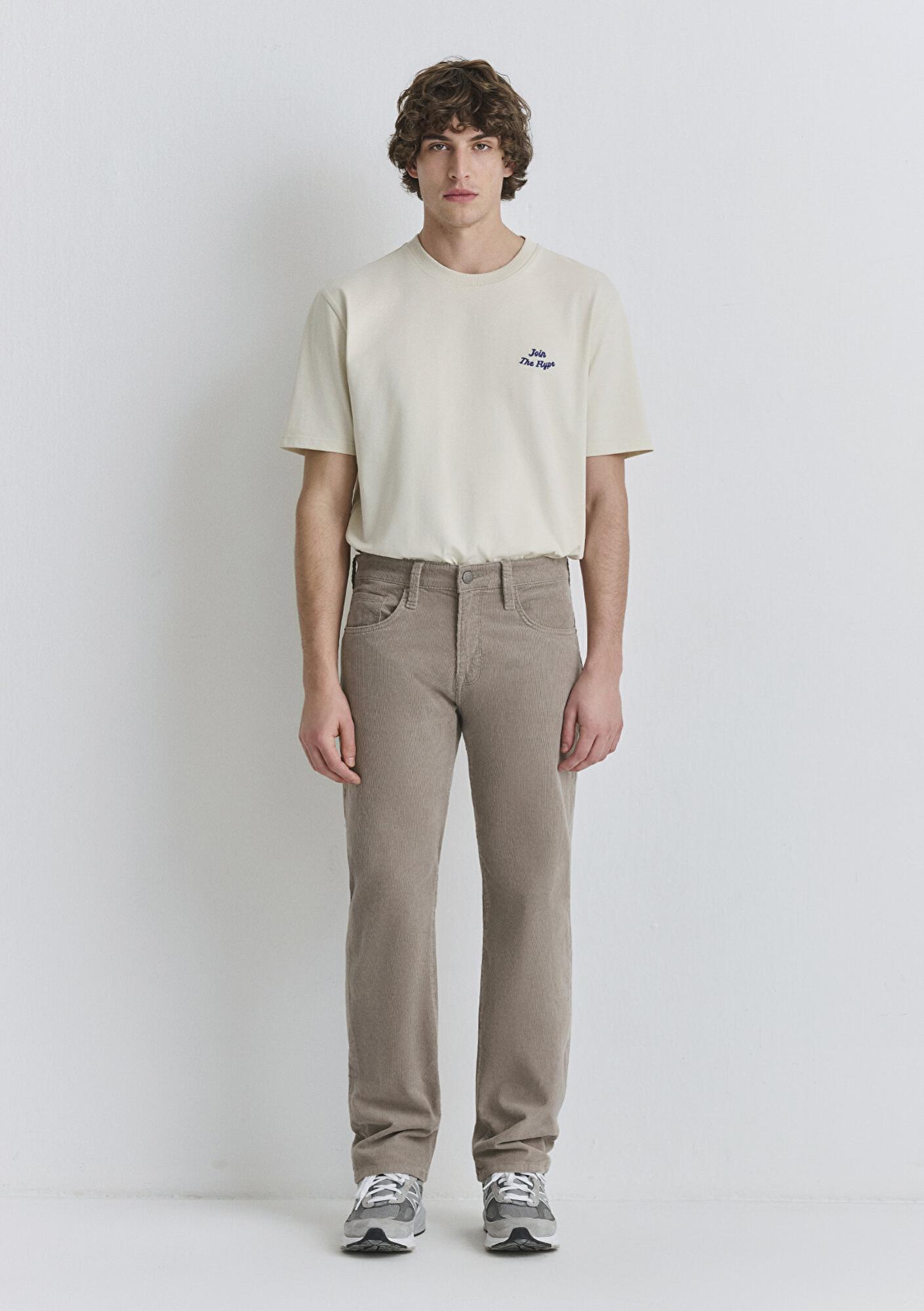 Mavi Lisbon Açık Kahverengi Kadife Pantolon 0010039-85648