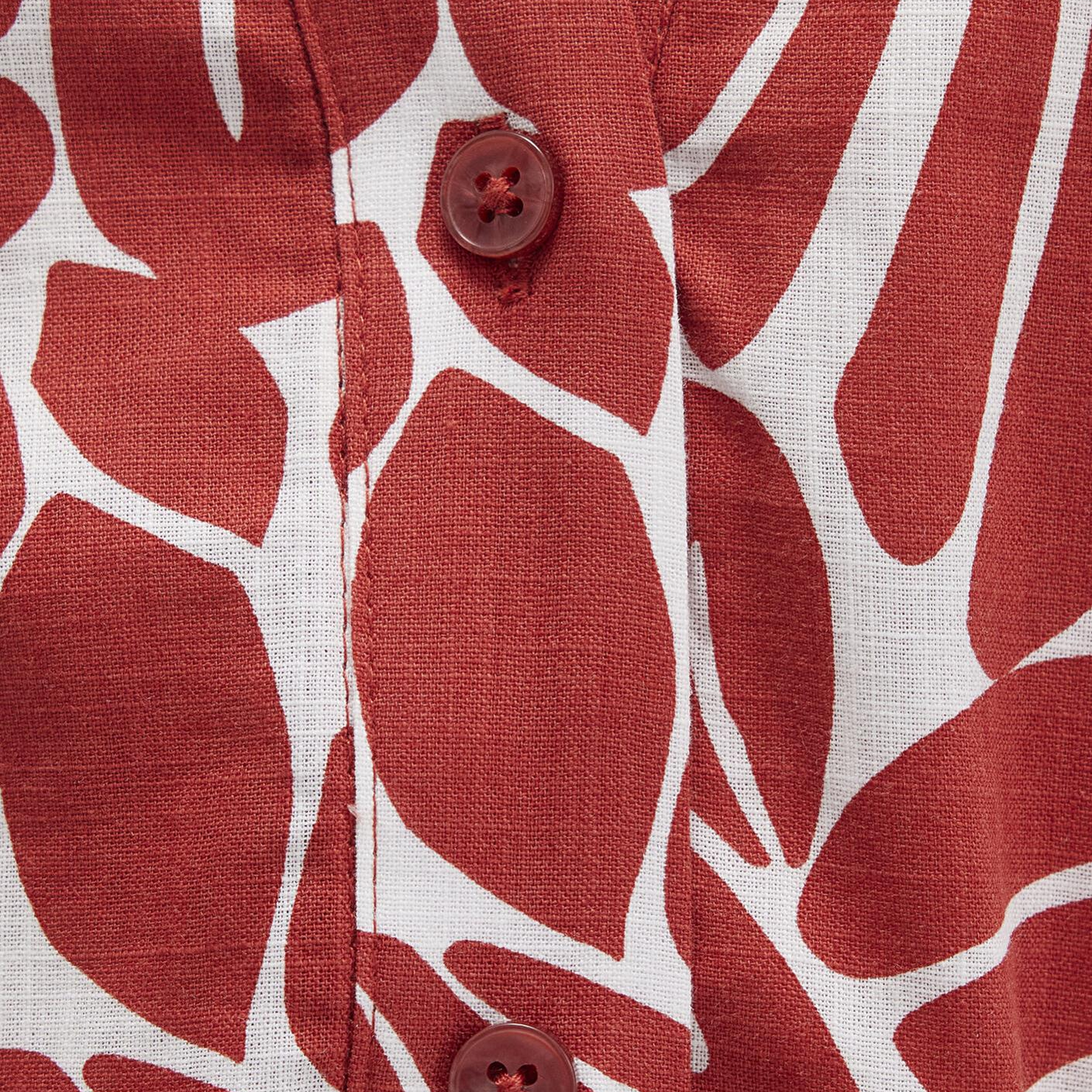 Mavi Baskılı Kırmızı Uzun Elbise 1310766-91314