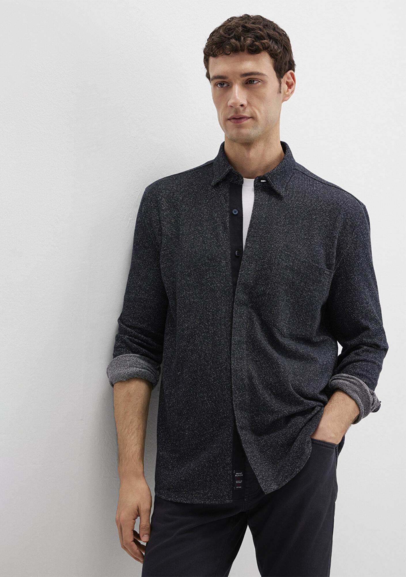 Mavi Mavi Black Lacivert Gömlek Loose Fit / Bol Rahat Kesim 0211764-70497