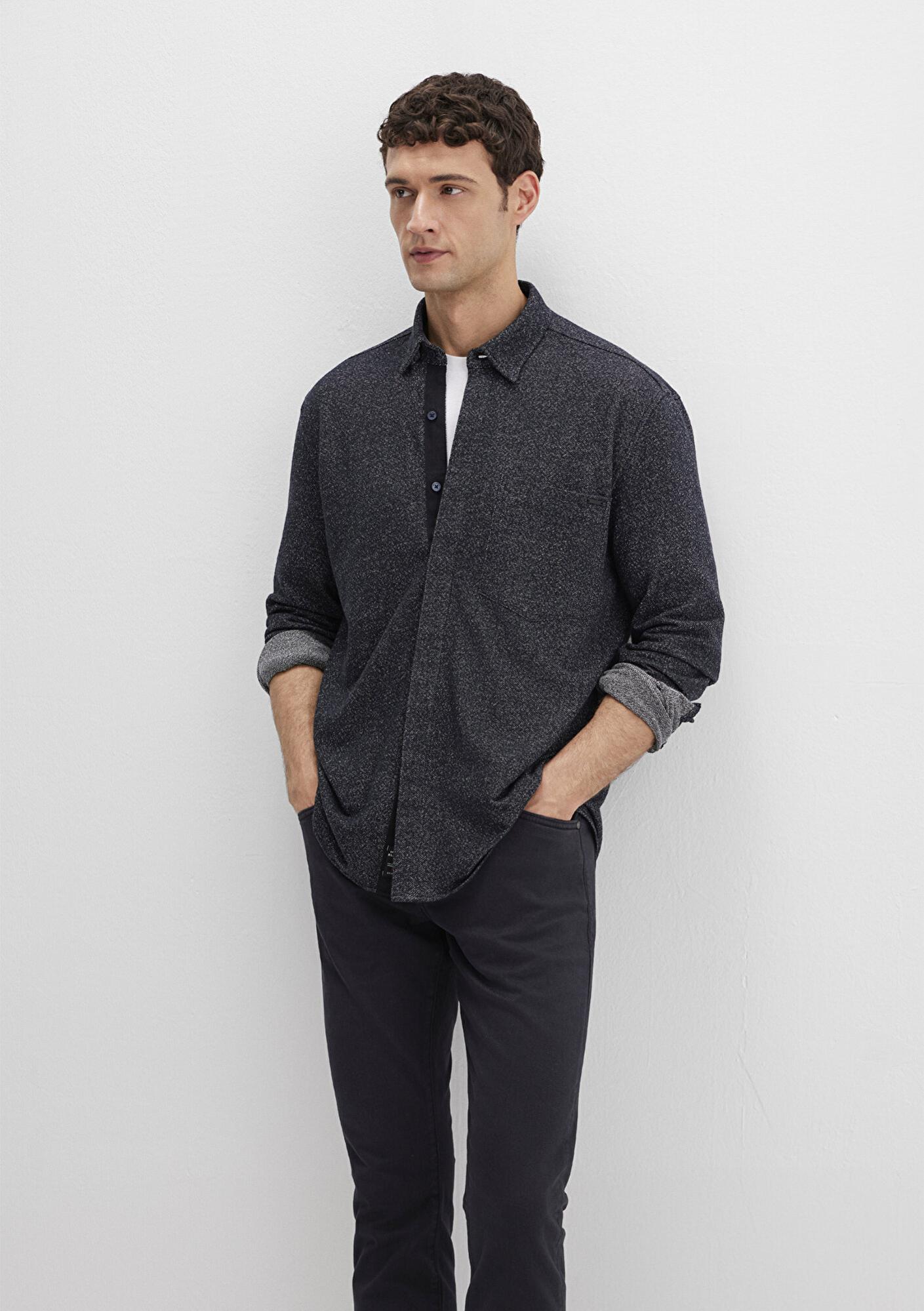 Mavi Mavi Black Lacivert Gömlek Loose Fit / Bol Rahat Kesim 0211764-70497