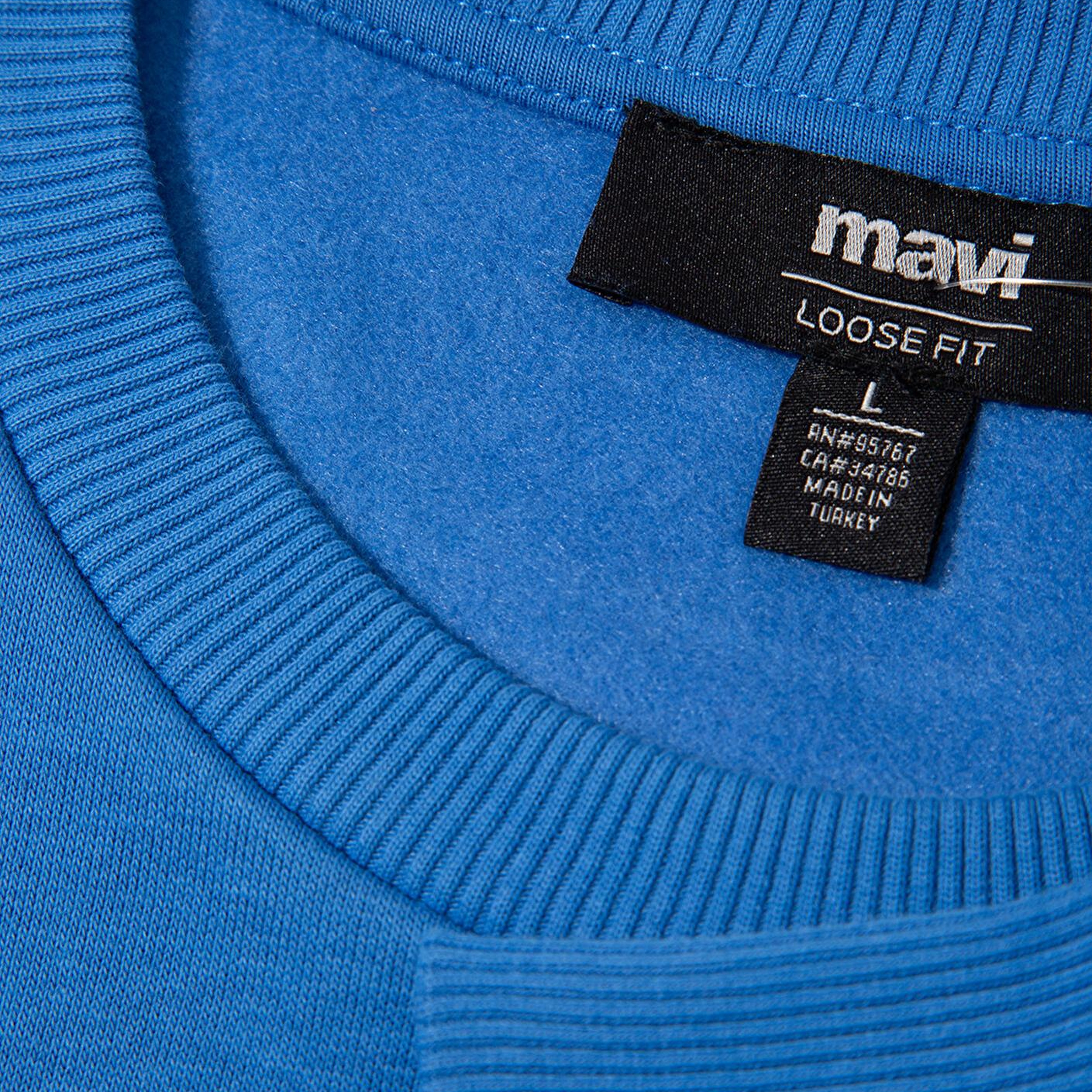 Mavi M Logo Nakış Detaylı Mavi Sweatshirt 0S10492-81330
