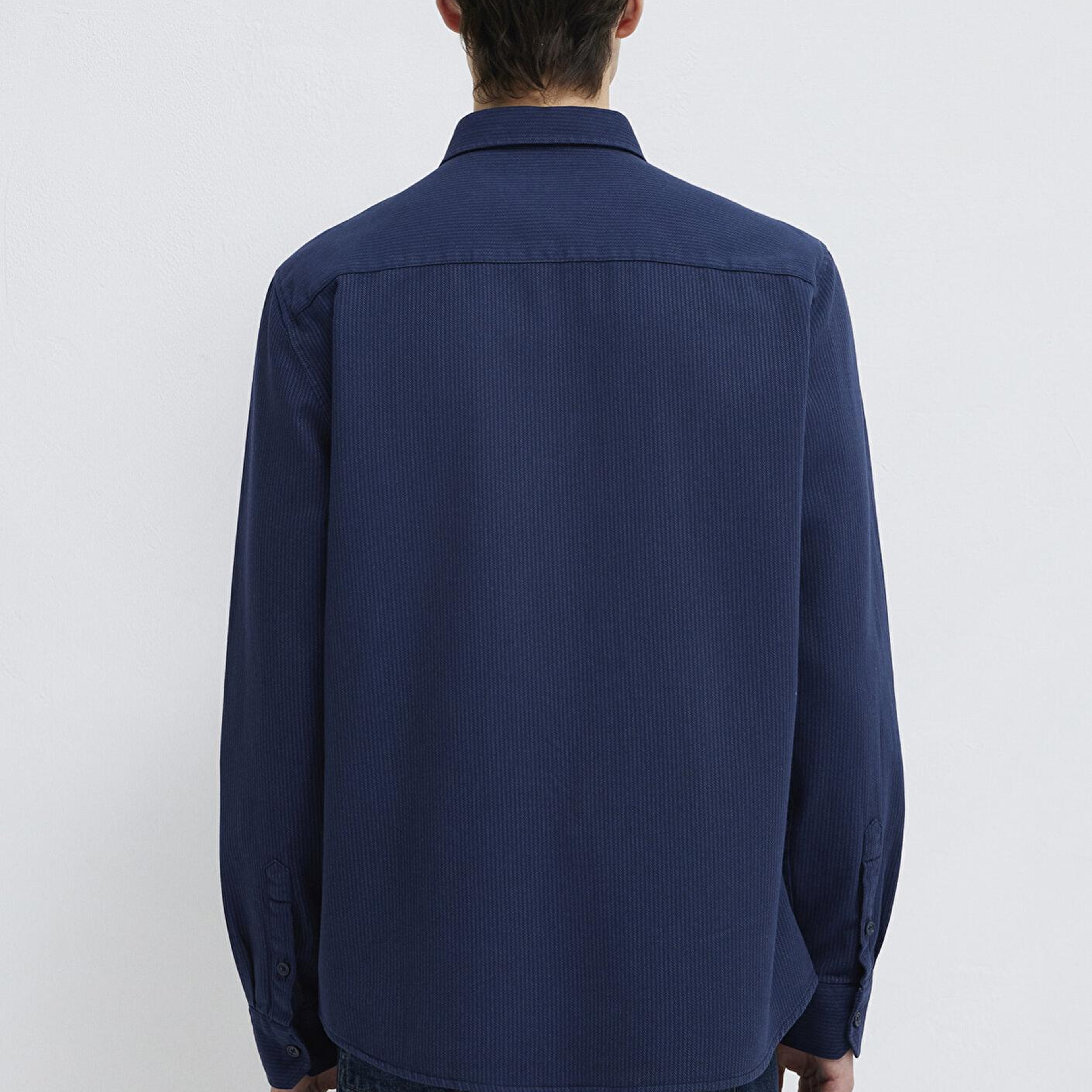 Mavi Çizgili Lacivert Gömlek Regular Fit / Normal Kesim 0211775-91324