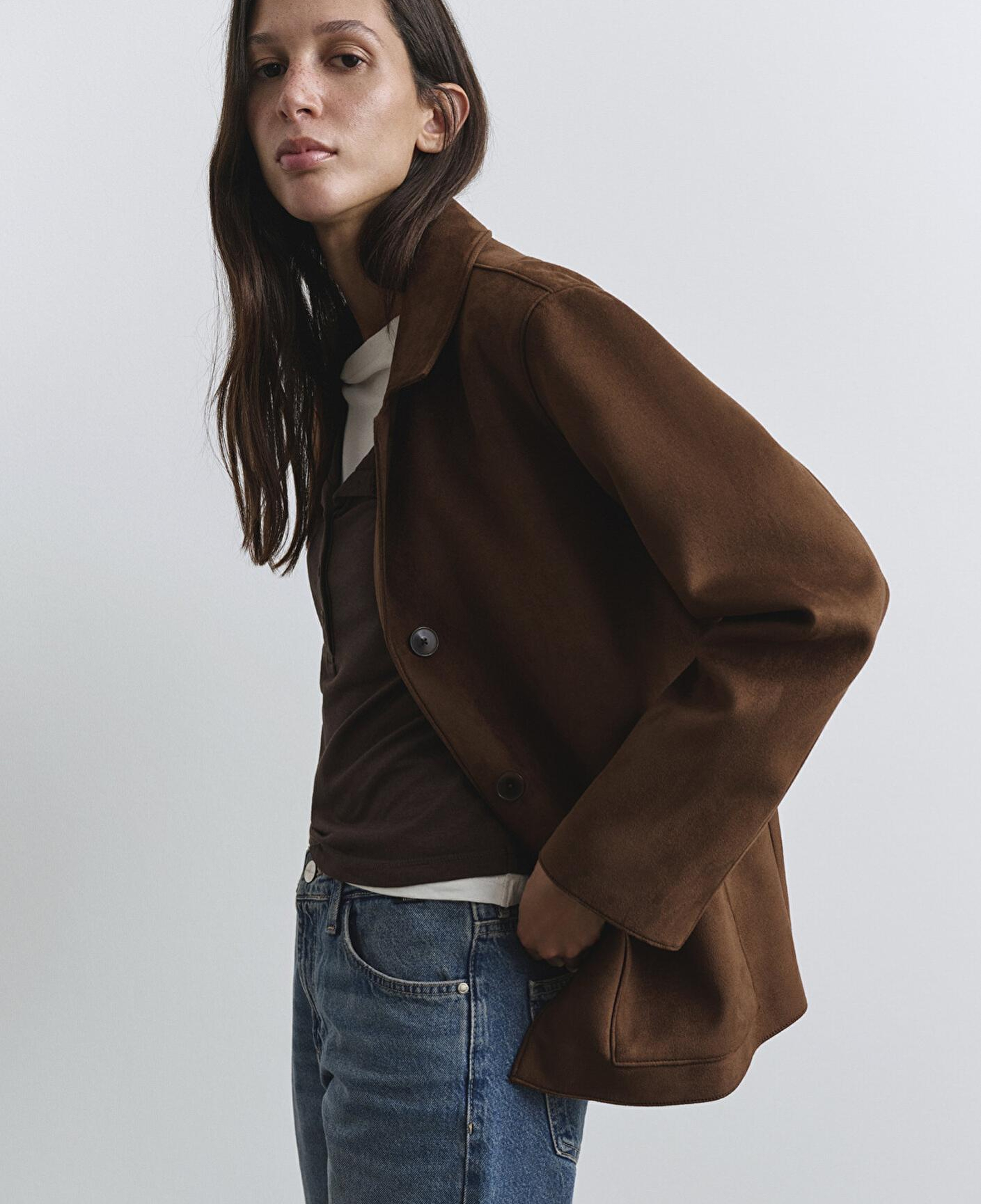 Mavi Suni Süet Kahverengi Blazer 1110831-87736