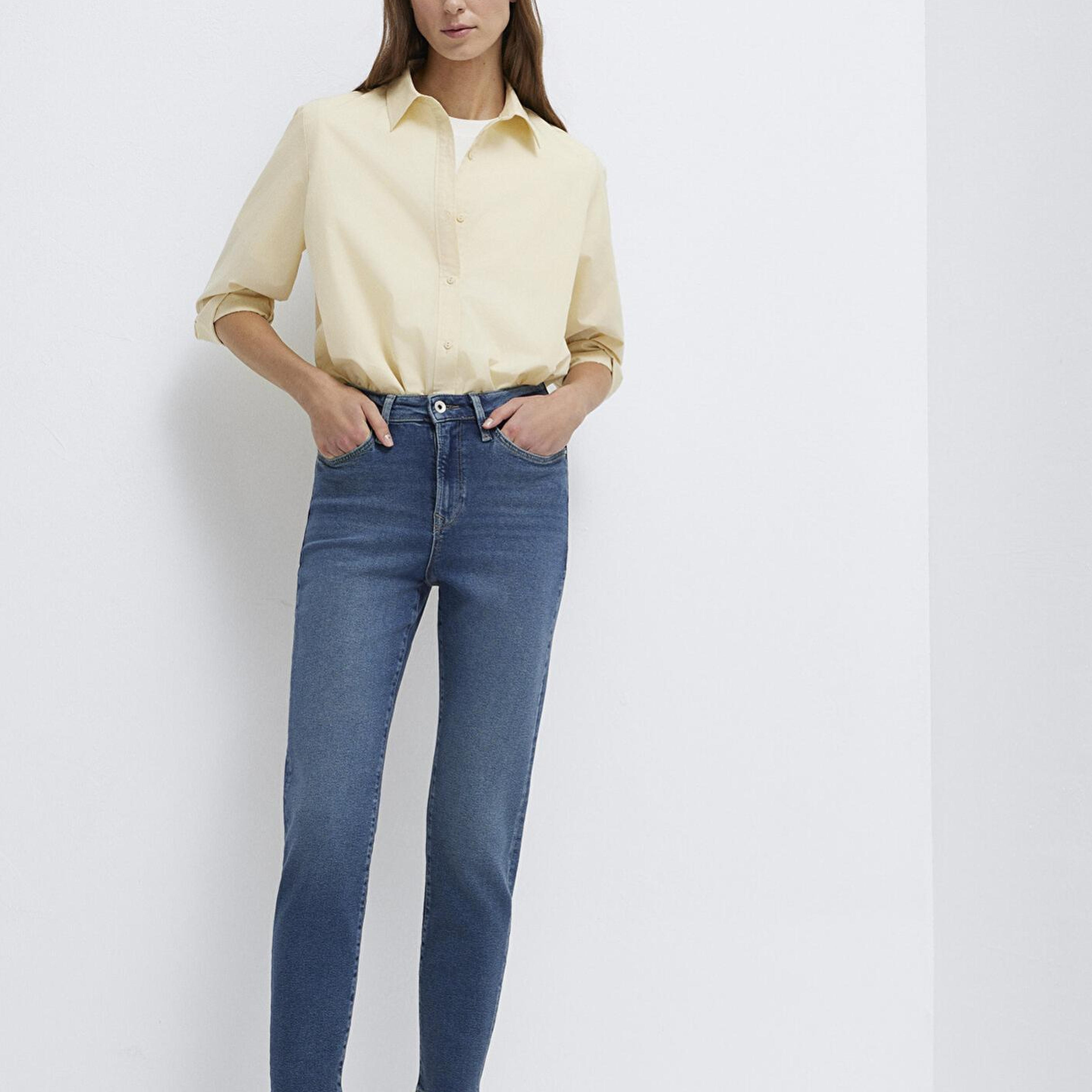 Mavi Star Gold Shape Puslu Koyu Mavi Jean Pantolon 101077-90534