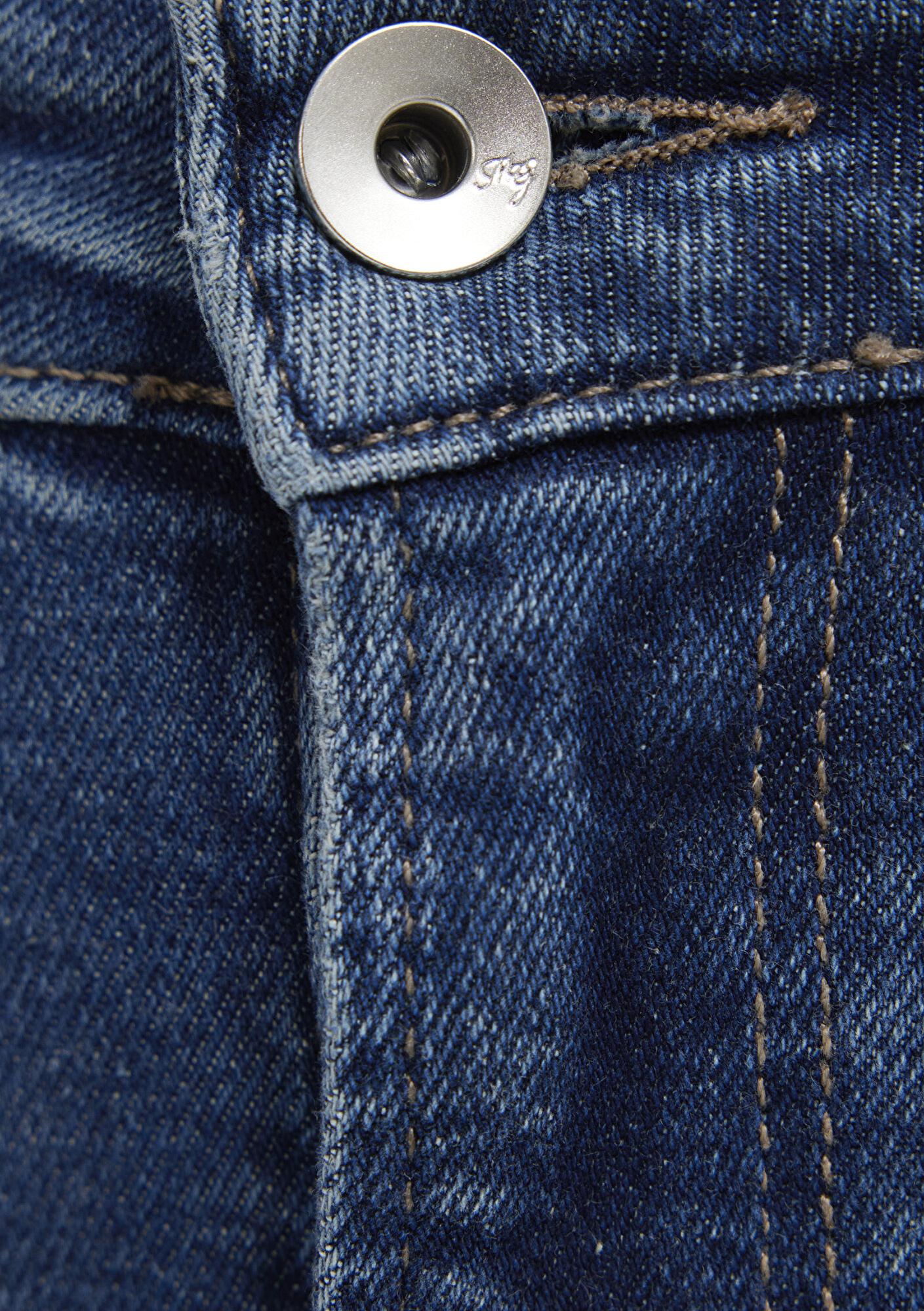 Mavi Star Gold Shape Puslu Koyu Mavi Jean Pantolon 101077-90534