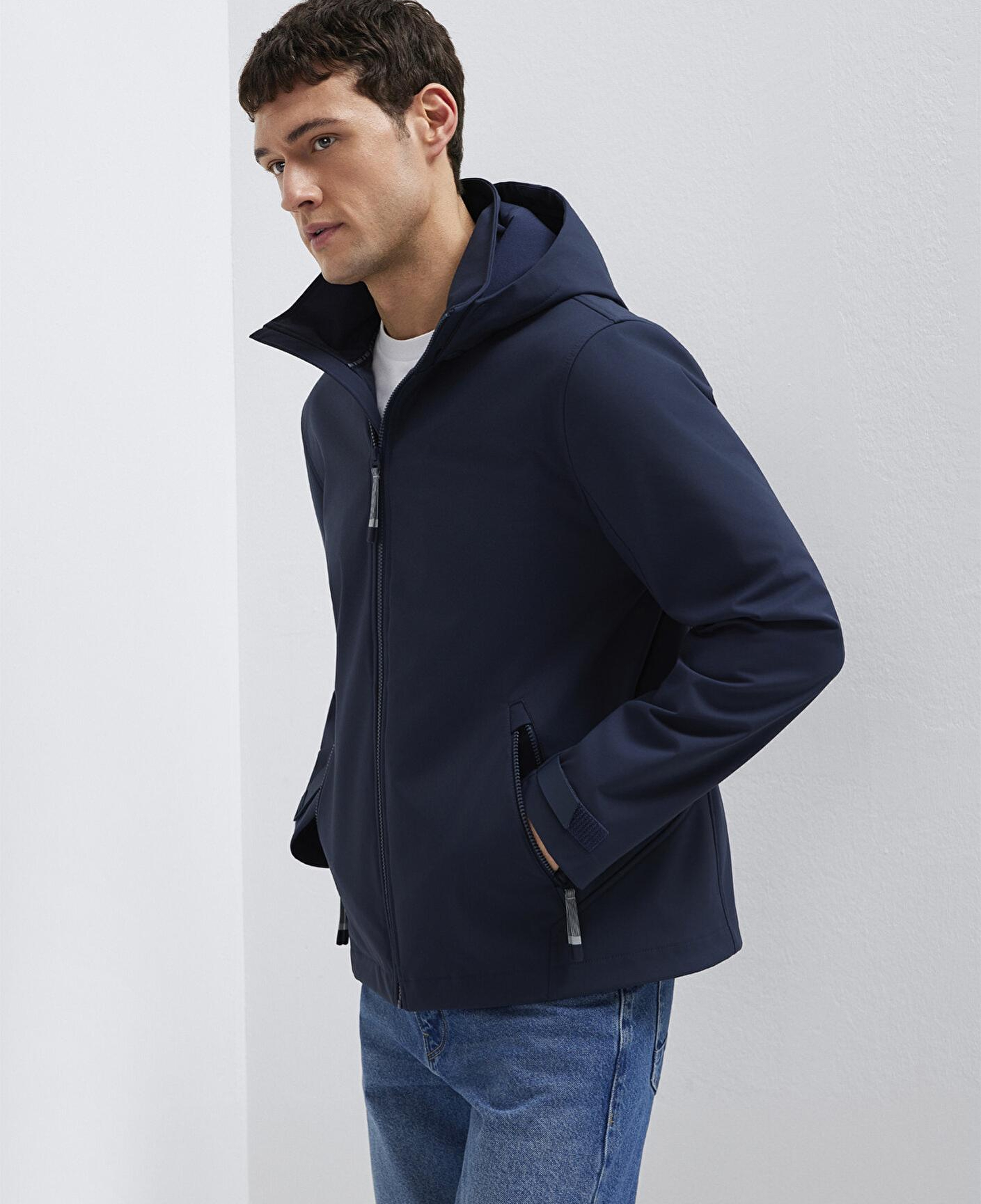 Mavi Kapüşonulu Lacivert Ceket Regular Fit / Normal Kesim 0110763-86623