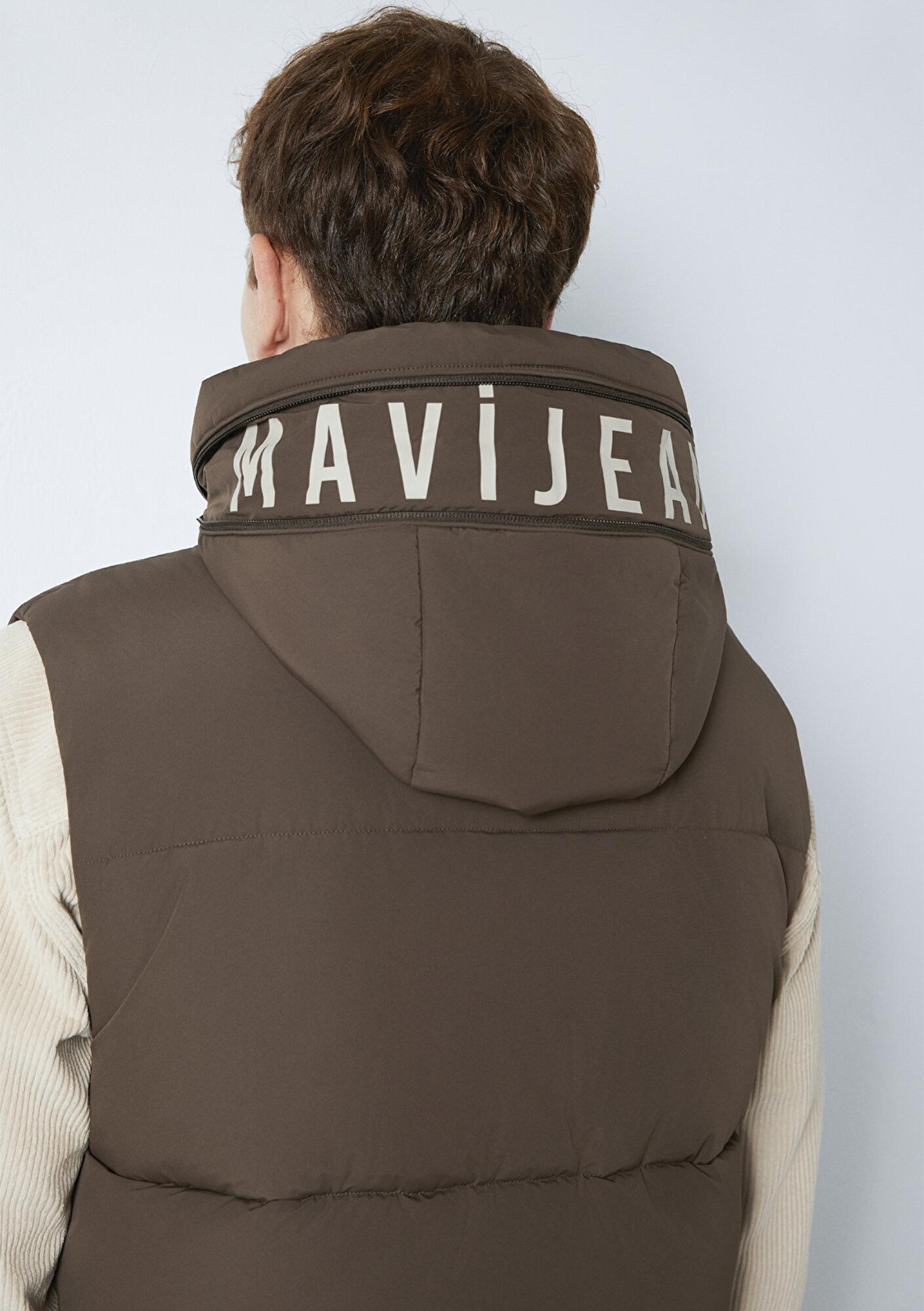 Mavi Mavi Jeans Detaylı Kapüşonlu Yeşil Şişme Yelek Regular Fit / Normal Kesim 0110759-71541