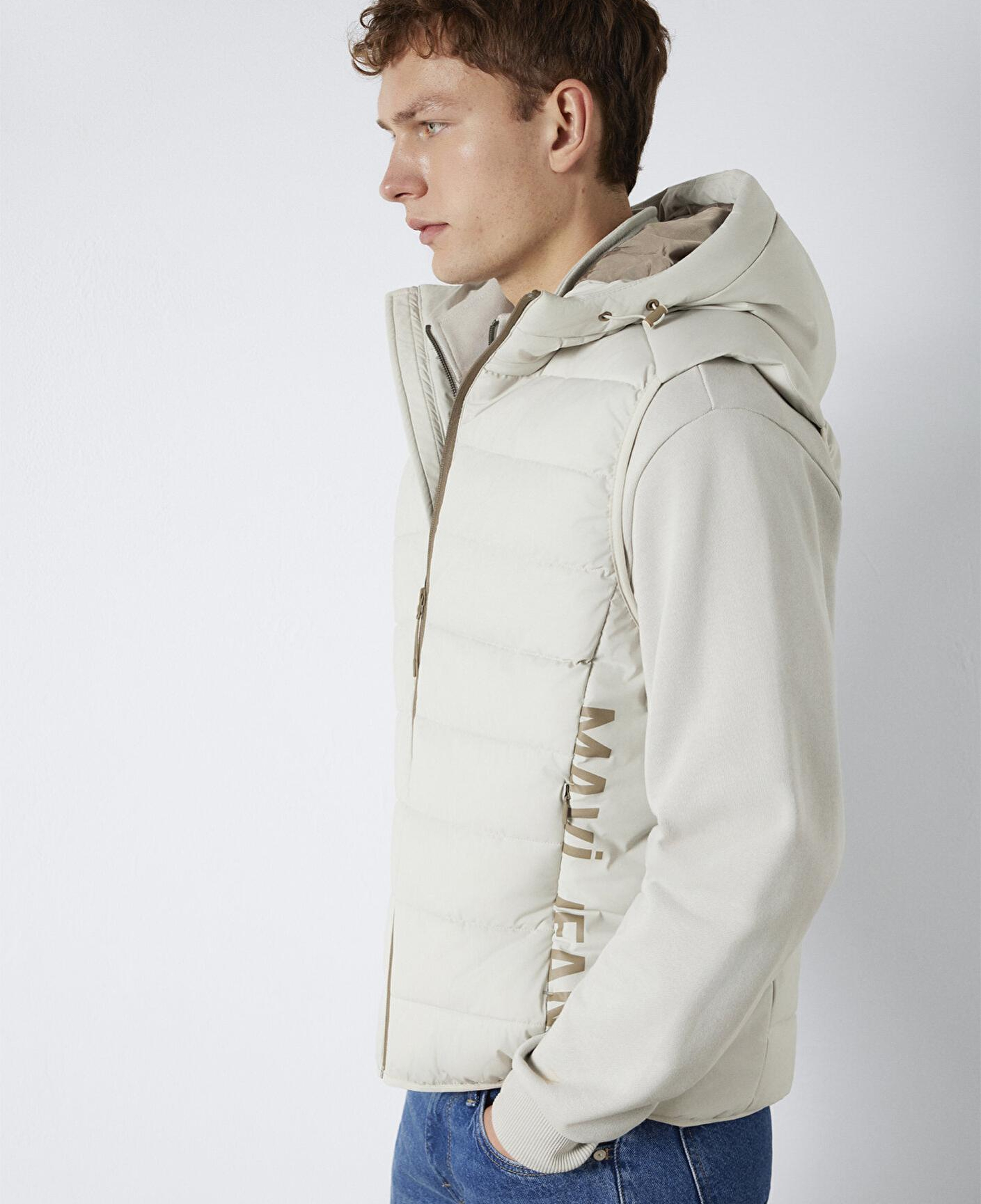 Mavi Mavi Jeans Detaylı Kapüşonlu Ekru Şişme Yelek Regular Fit / Normal Kesim 0110554-70144