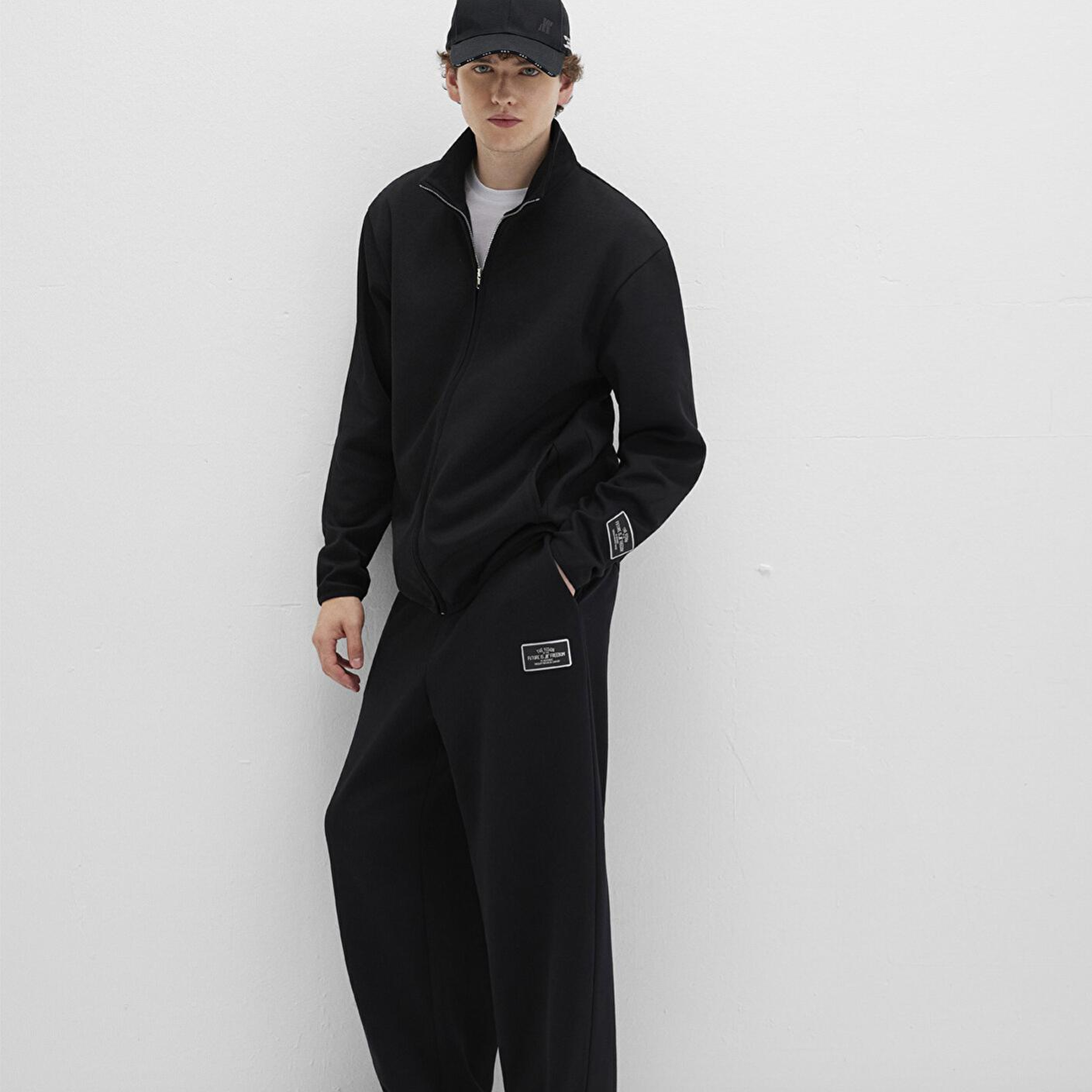 Mavi Siyah Örme İnterlok Pantolon 0010546-900