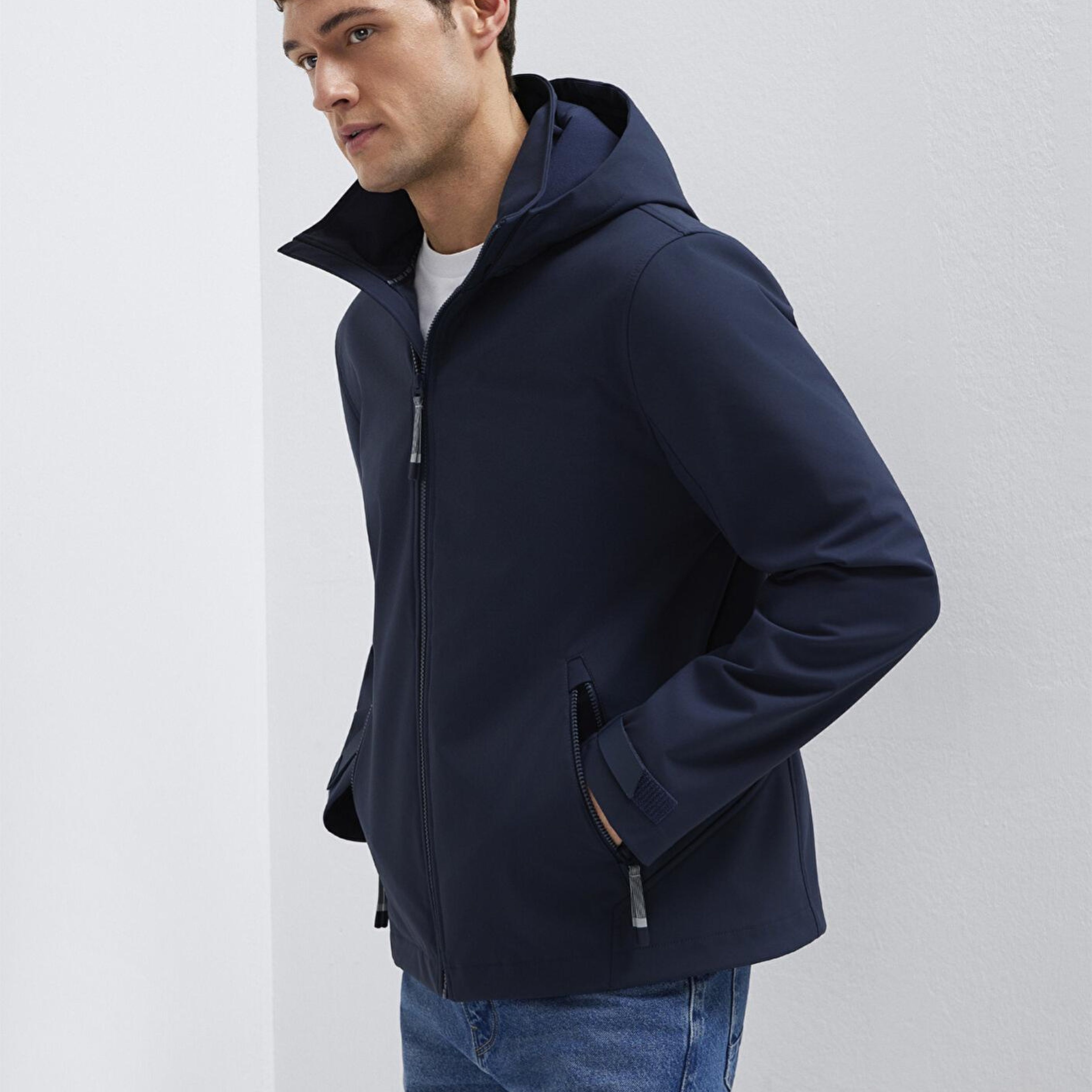 Mavi Kapüşonulu Lacivert Ceket Regular Fit / Normal Kesim 0110763-86623