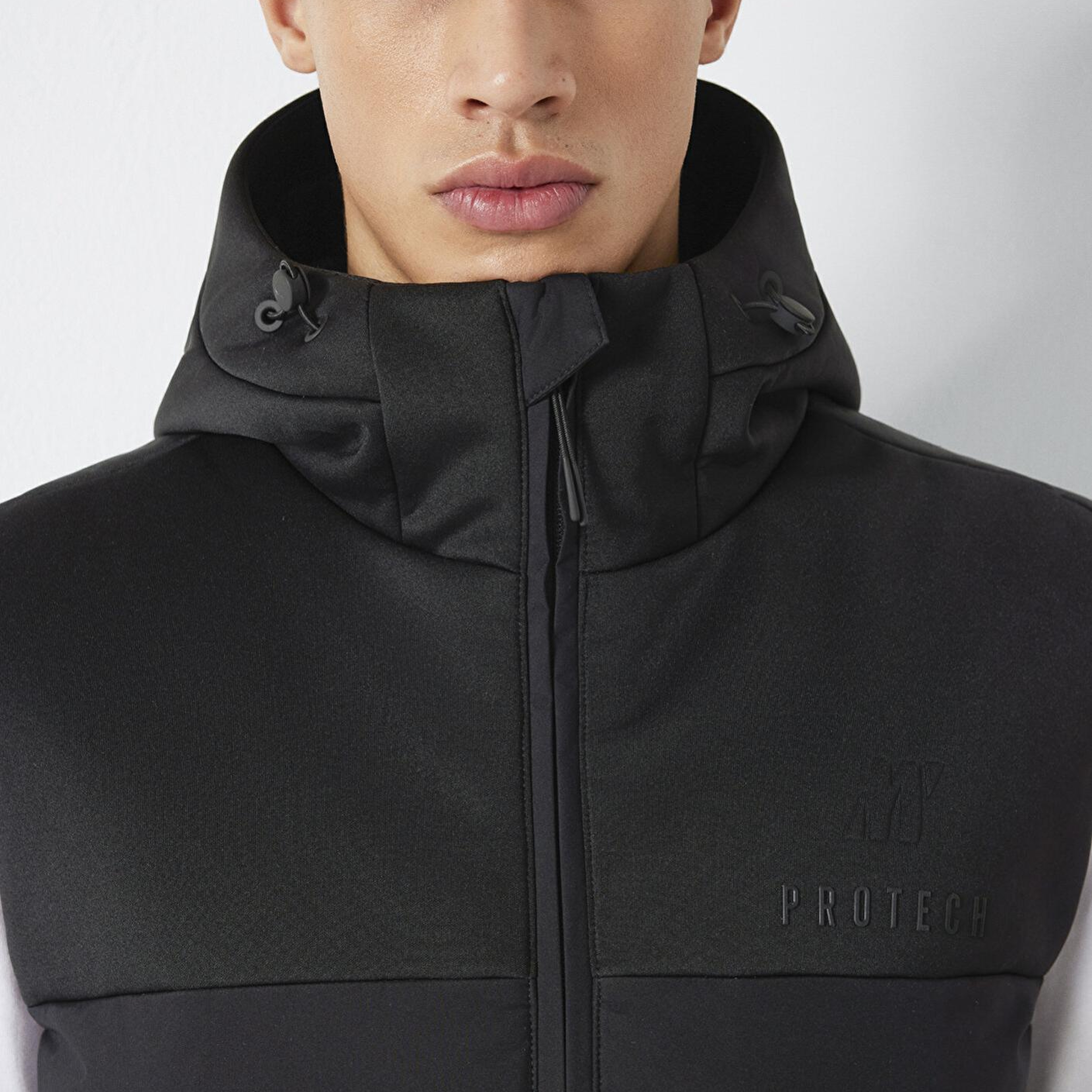 Mavi Kapüşonlu Siyah Şişme Yelek Loose Fit / Bol Rahat Kesim 0110786-71379