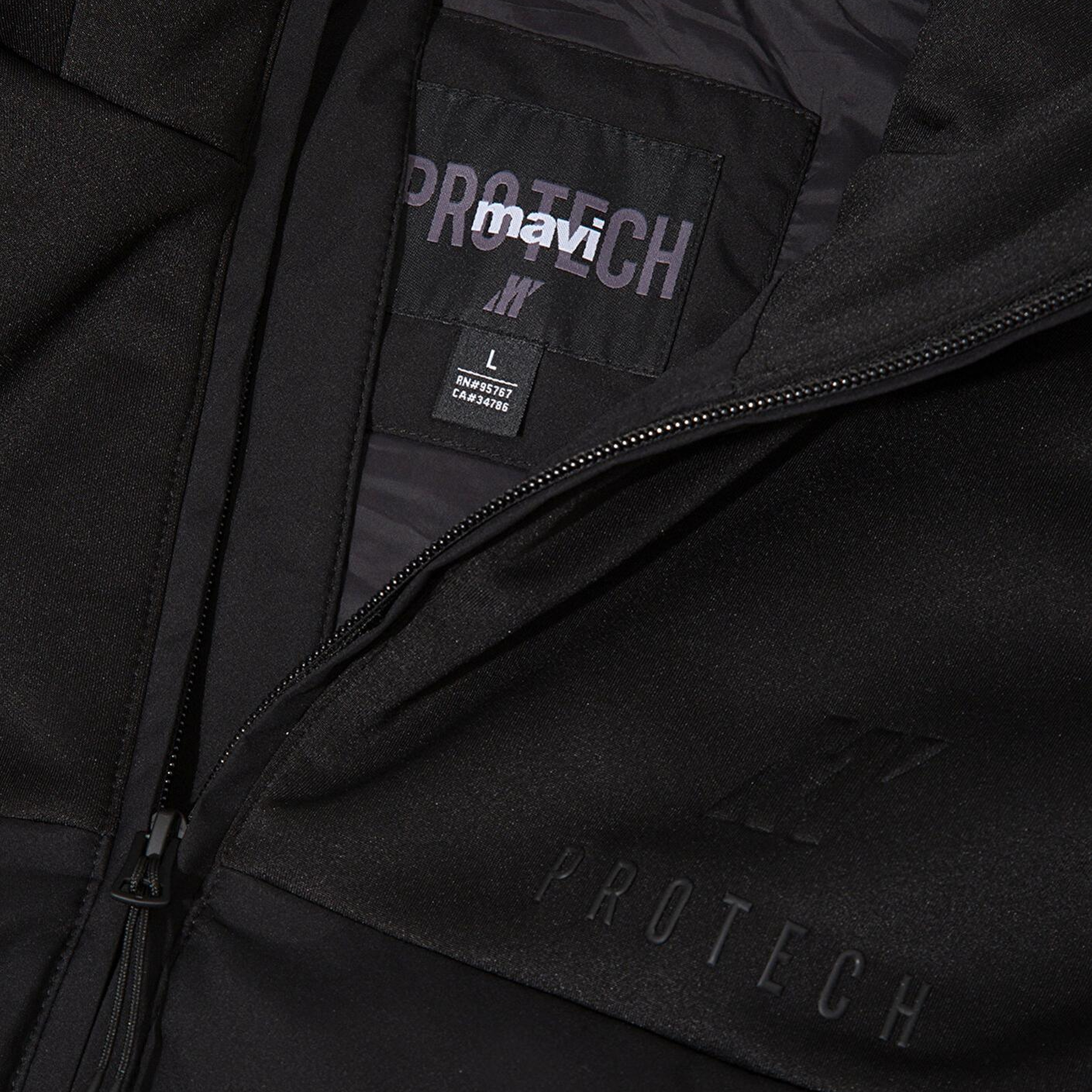 Mavi Kapüşonlu Siyah Şişme Yelek Loose Fit / Bol Rahat Kesim 0110786-71379