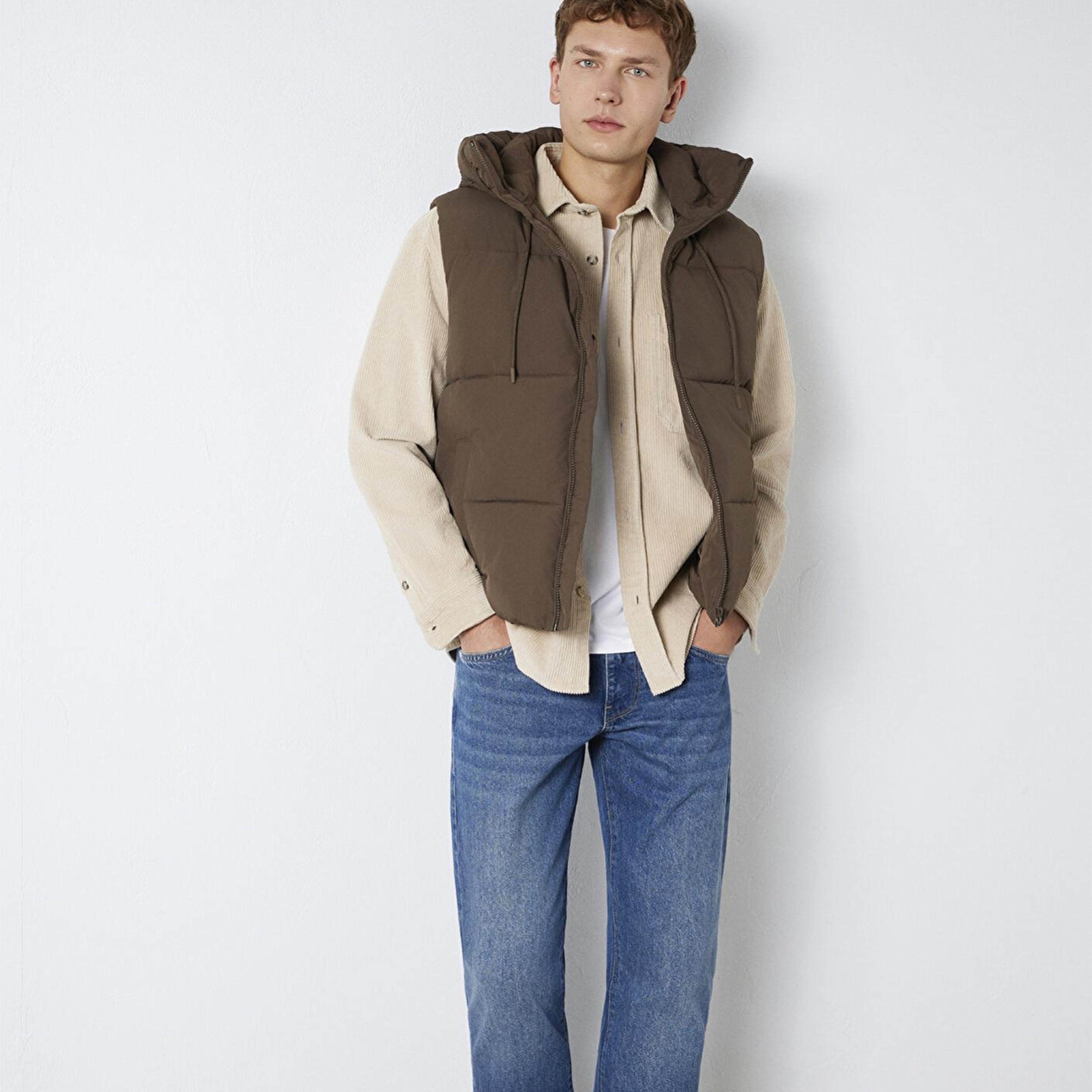 Mavi Mavi Jeans Detaylı Kapüşonlu Yeşil Şişme Yelek Regular Fit / Normal Kesim 0110759-71541