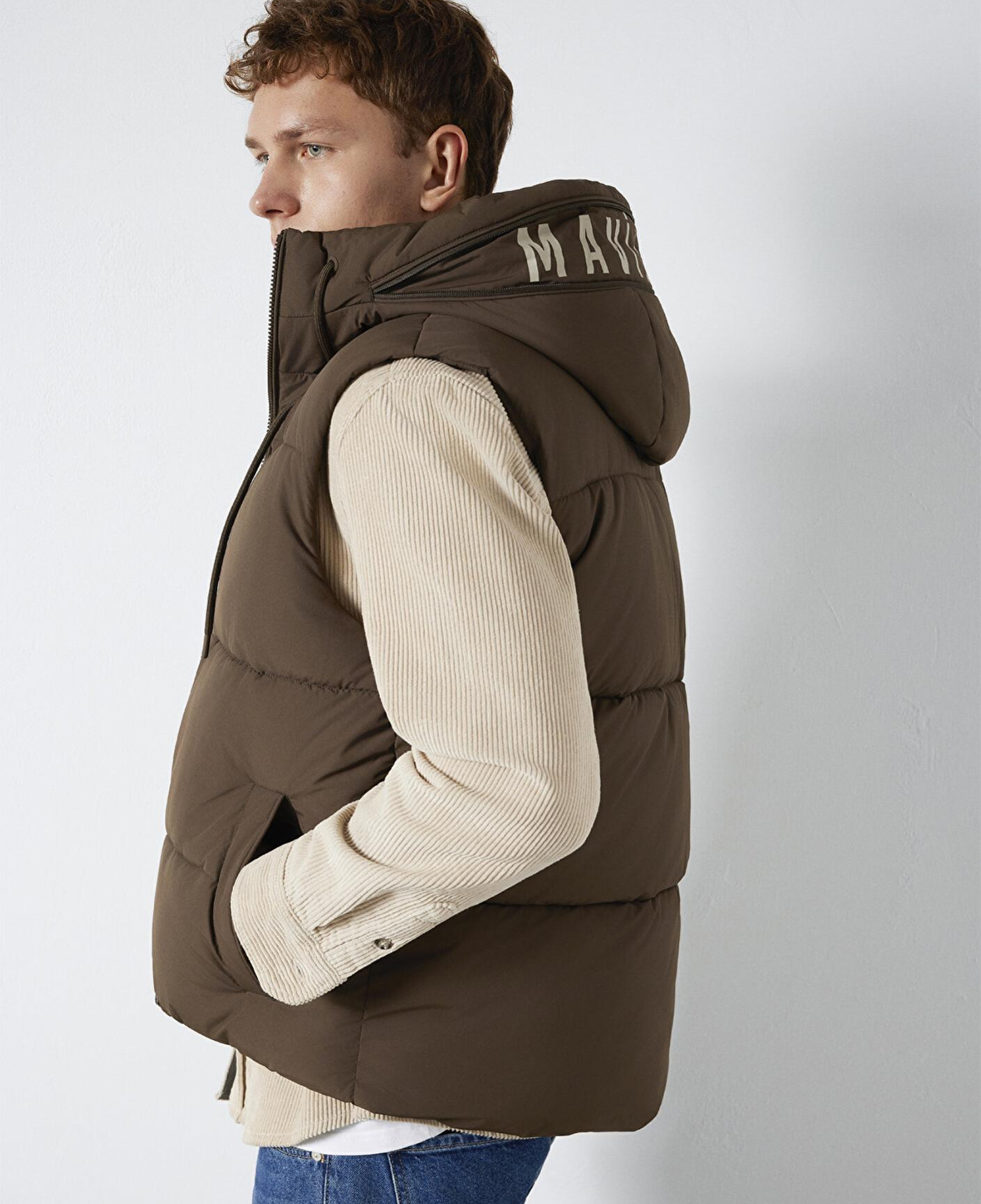 Mavi Mavi Jeans Detaylı Kapüşonlu Yeşil Şişme Yelek Regular Fit / Normal Kesim 0110759-71541