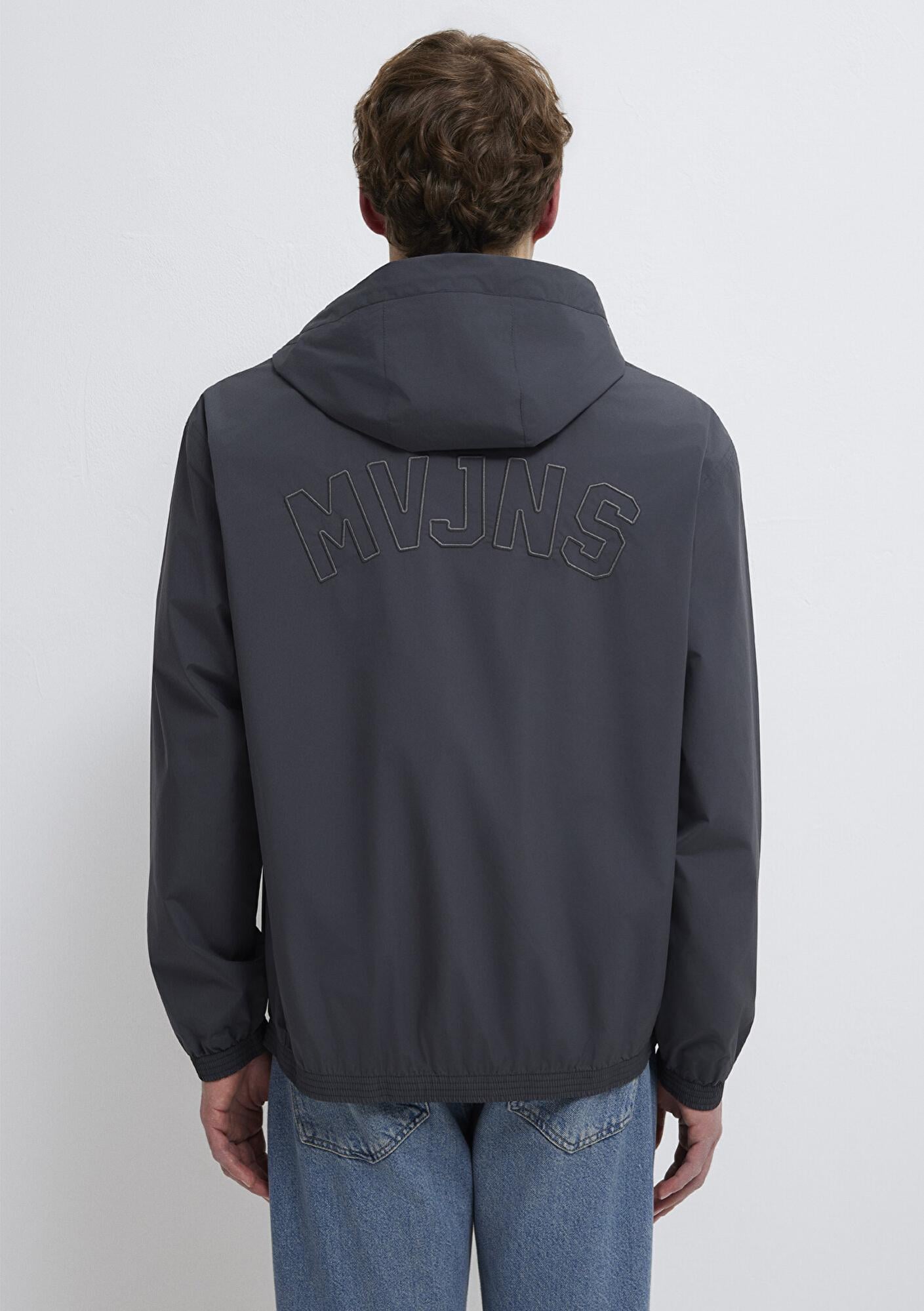 Mavi MVJNS Baskılı Antrasit Ceket Oversize / Geniş Kesim 0110755-89939