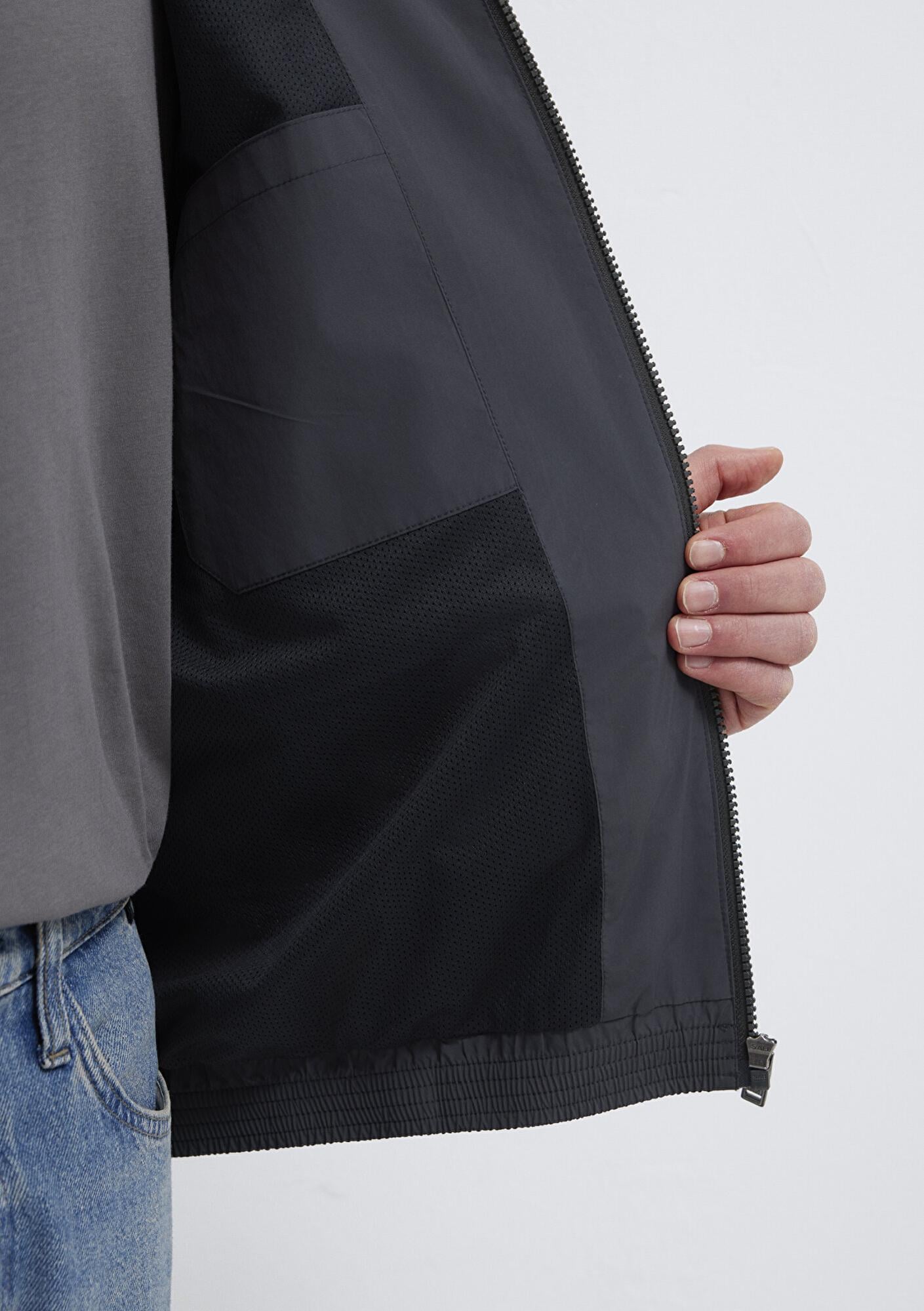 Mavi MVJNS Baskılı Antrasit Ceket Oversize / Geniş Kesim 0110755-89939