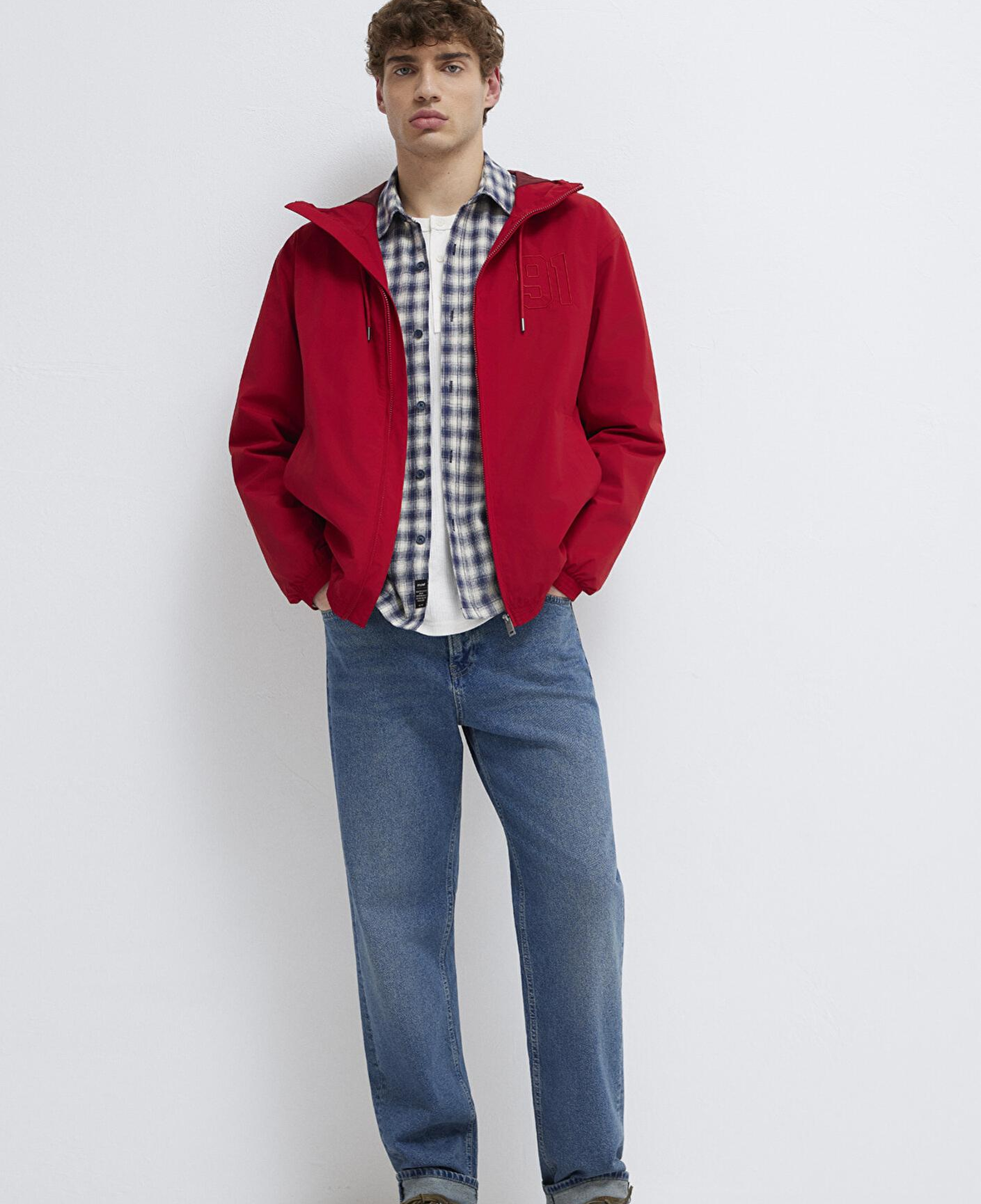 Mavi MVJNS Baskılı Kırmızı Ceket Oversize / Geniş Kesim 0110755-88609