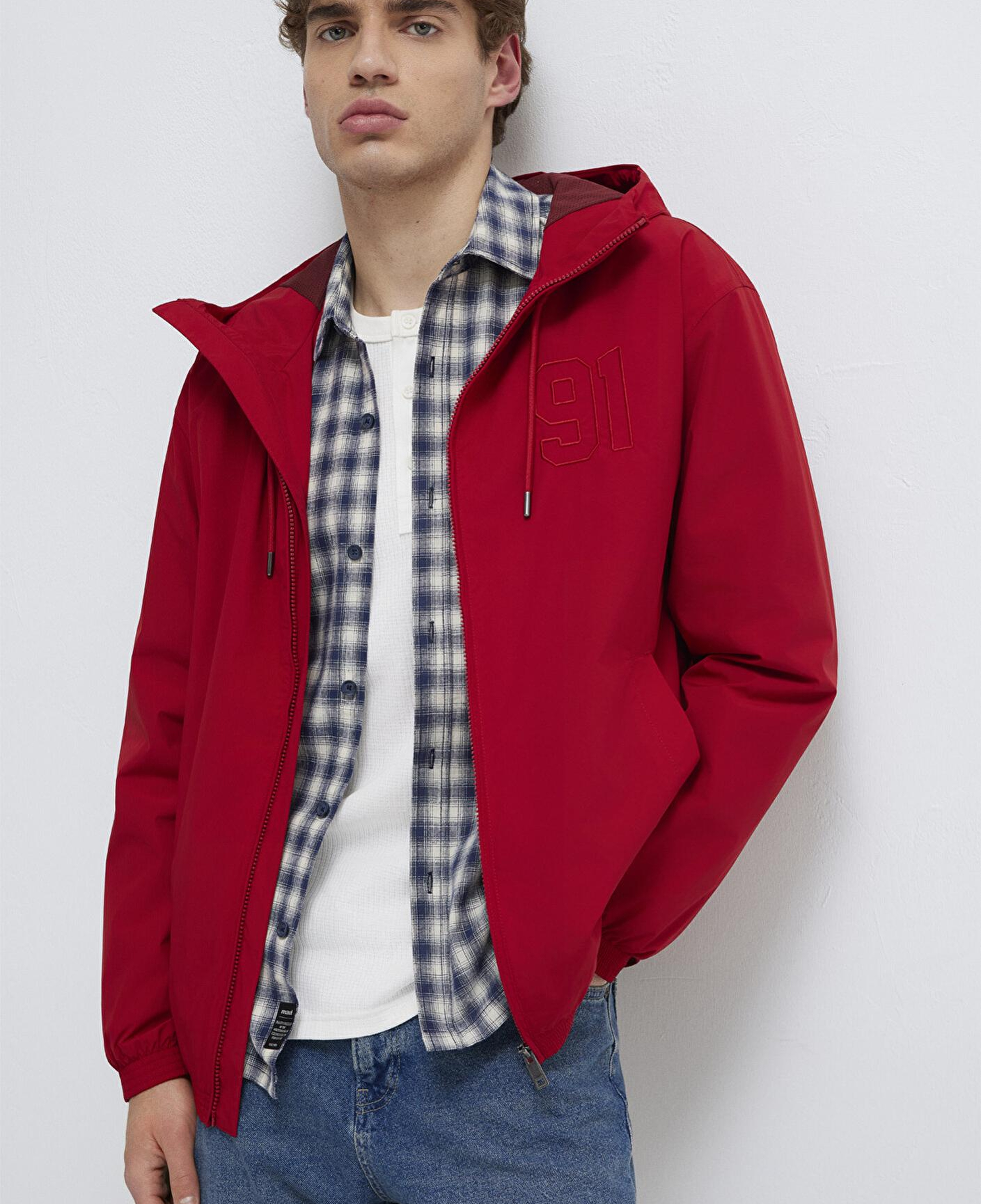 Mavi MVJNS Baskılı Kırmızı Ceket Oversize / Geniş Kesim 0110755-88609