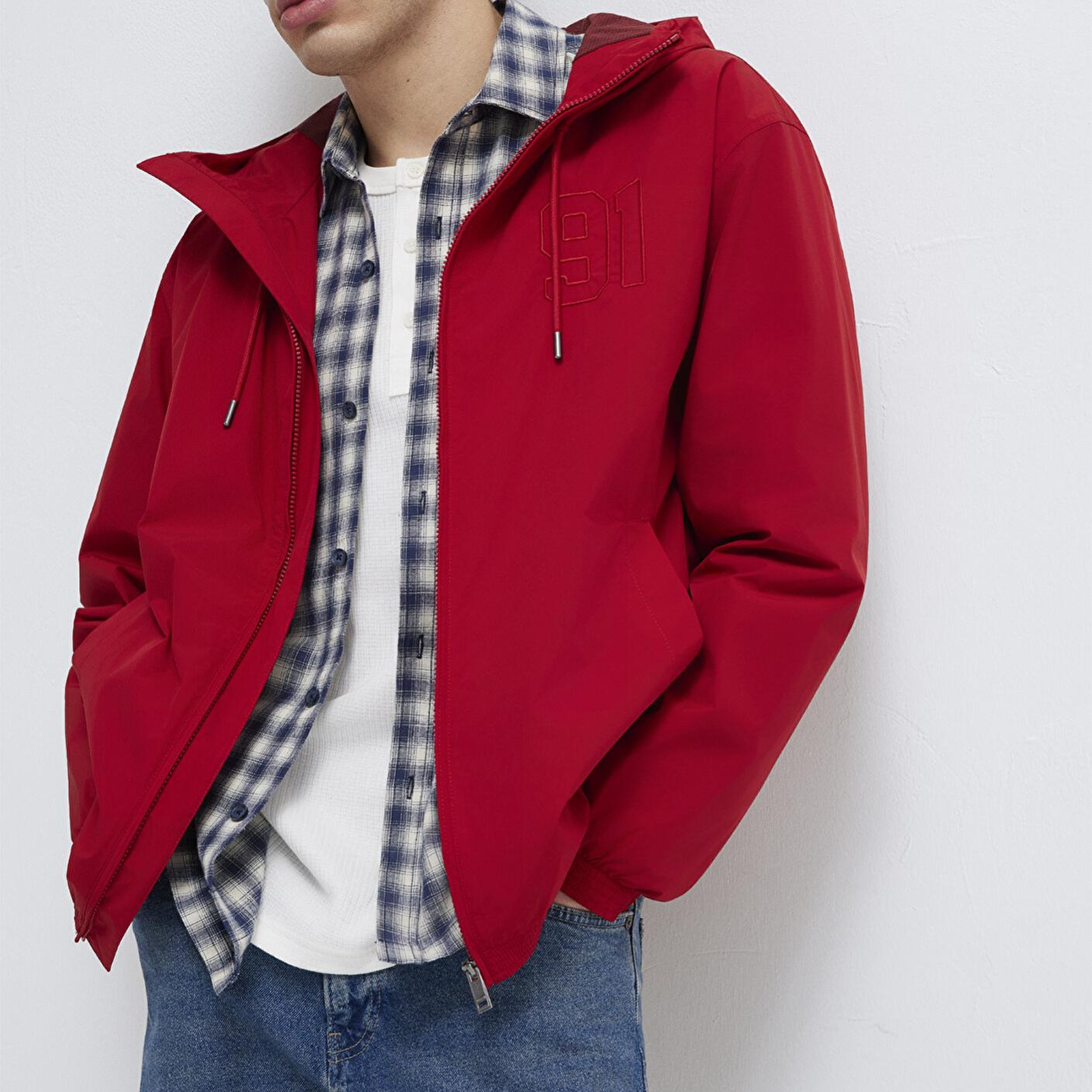 Mavi MVJNS Baskılı Kırmızı Ceket Oversize / Geniş Kesim 0110755-88609