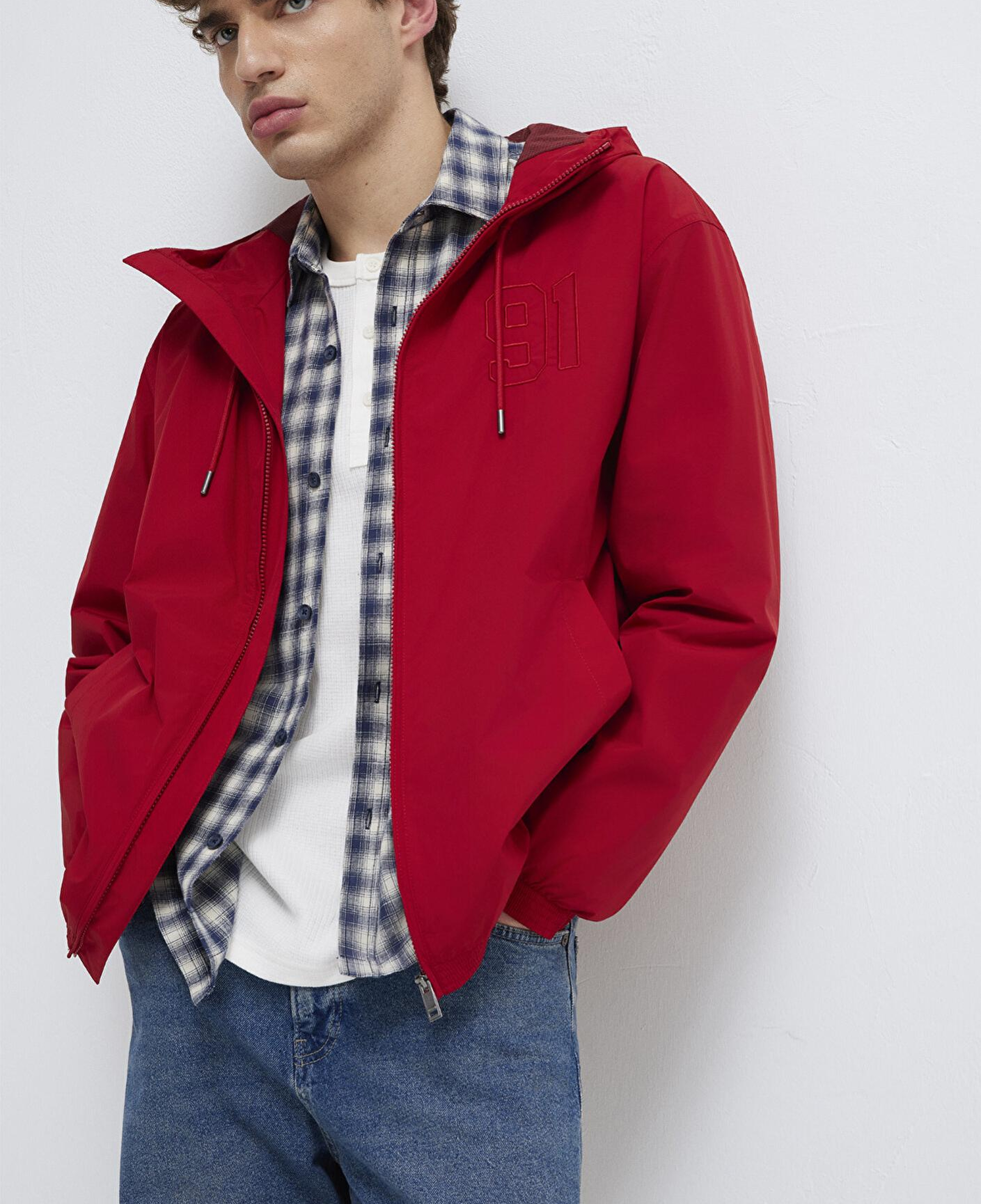 Mavi MVJNS Baskılı Kırmızı Ceket Oversize / Geniş Kesim 0110755-88609